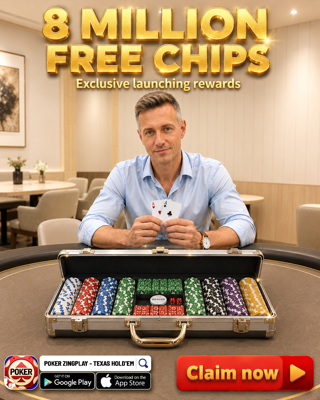 Poker ZingPlay - Texas Hold'em Facebook ad