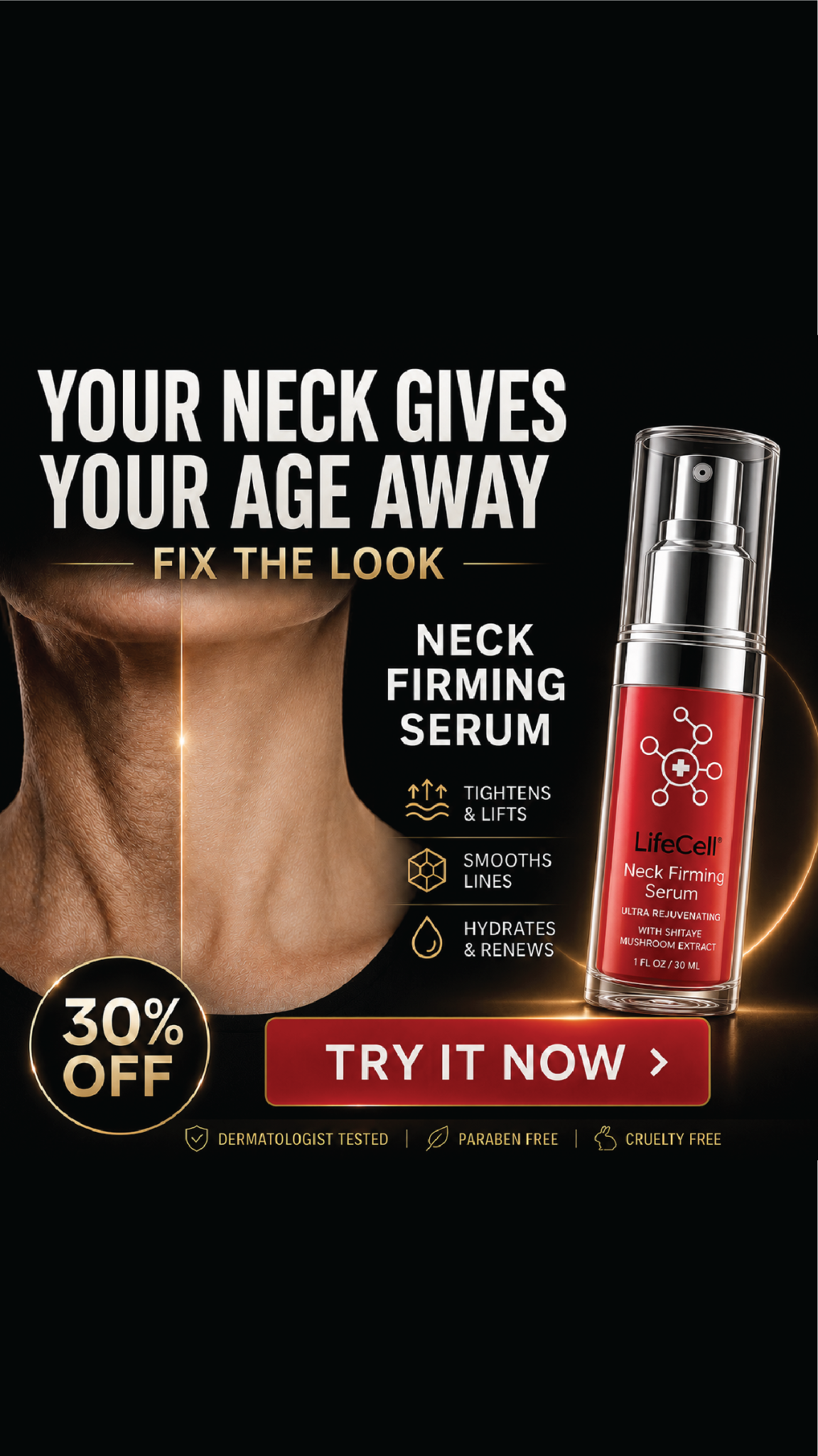 LifeCell Neck Serum Facebook ad