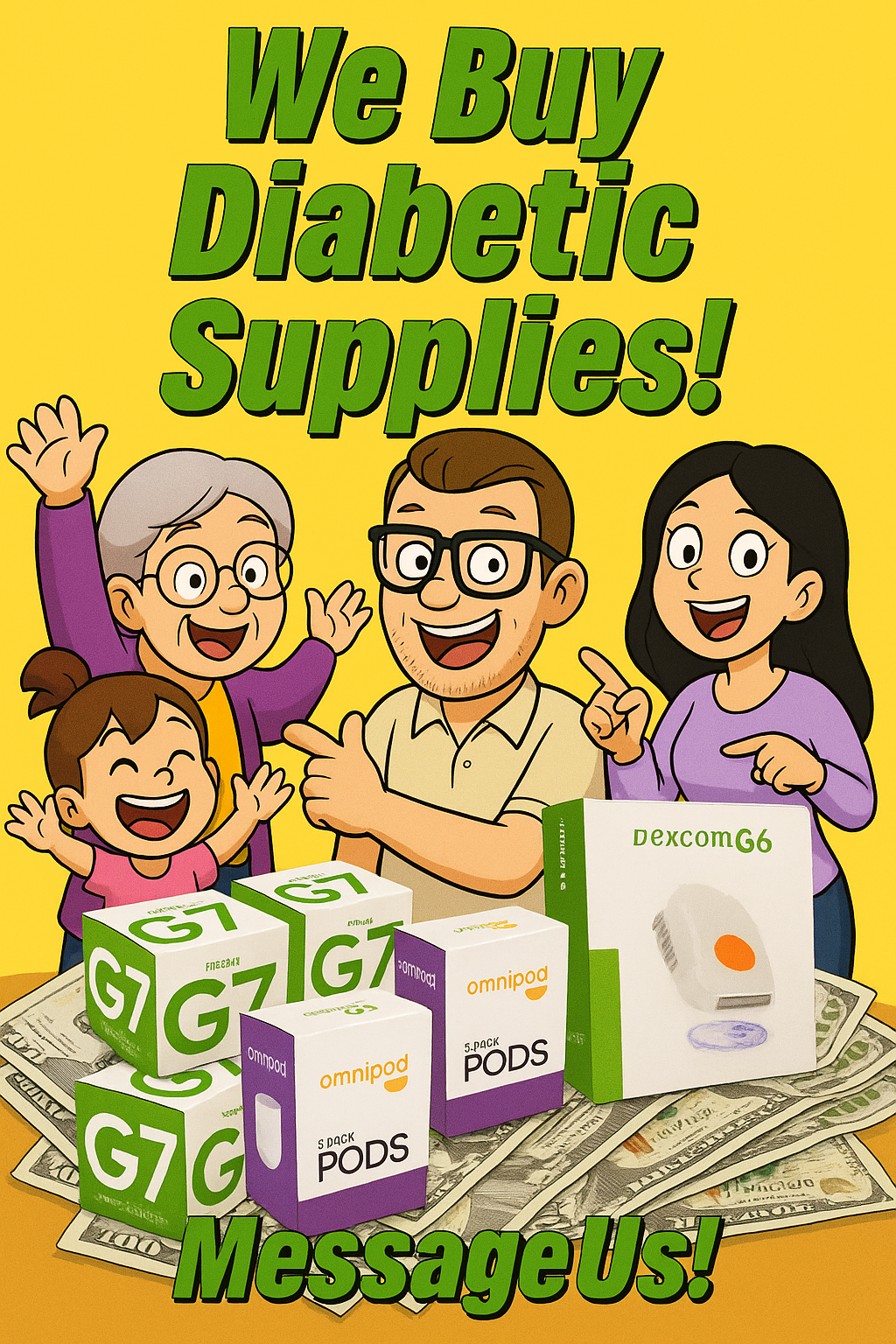 Diabetic Supply Cash Out Facebook ad