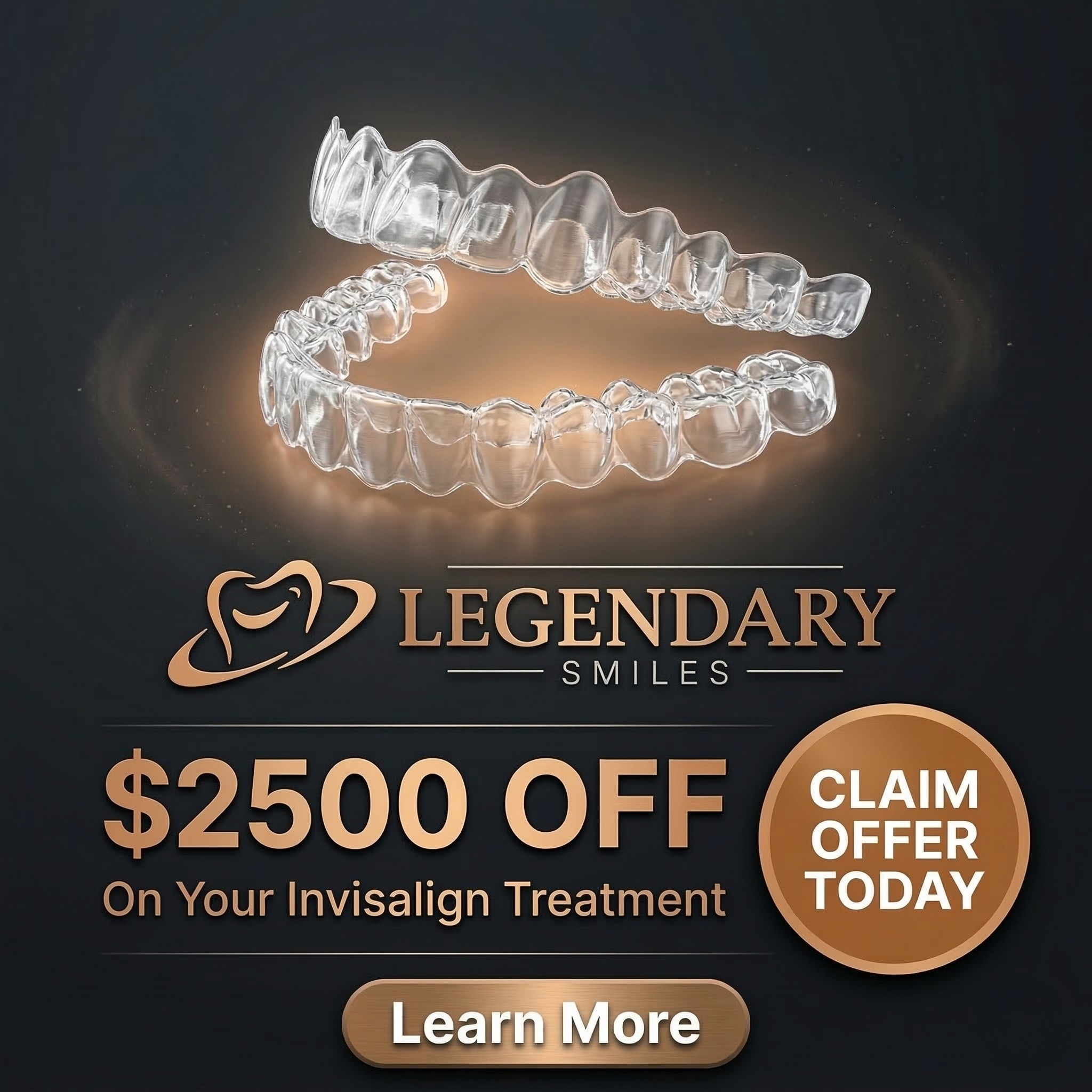Legendary Smiles Havertown Facebook ad: $2500 OFF Invisalign Special Is Here!