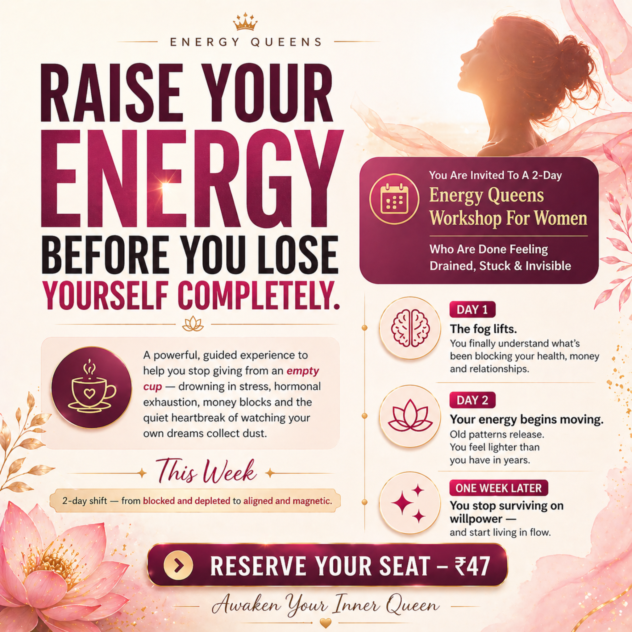 Ritu Bihani Agarwal Energy Coach Facebook ad