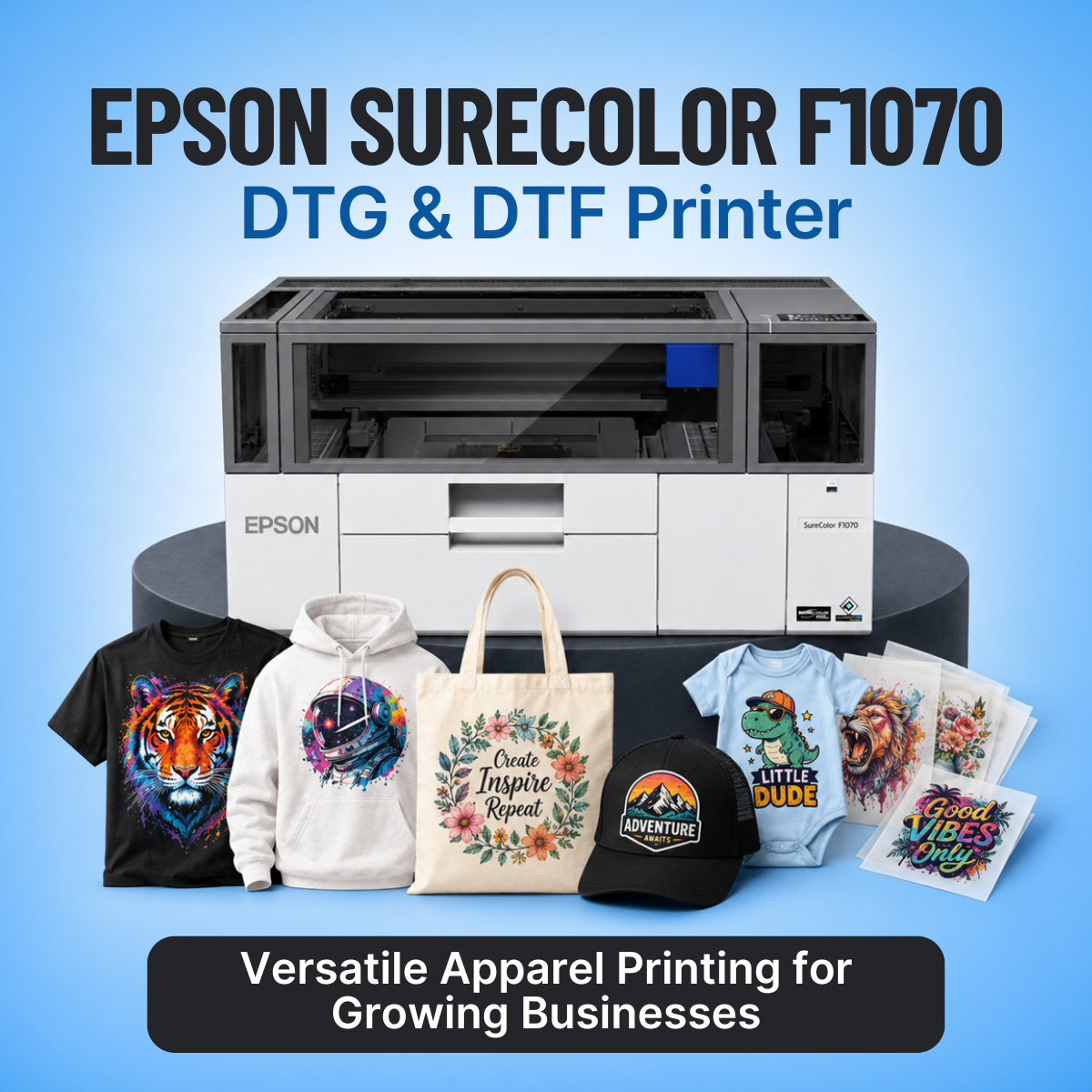 Equipment Zone Facebook ad: Print Like a Pro with Epson SureColor F1070!