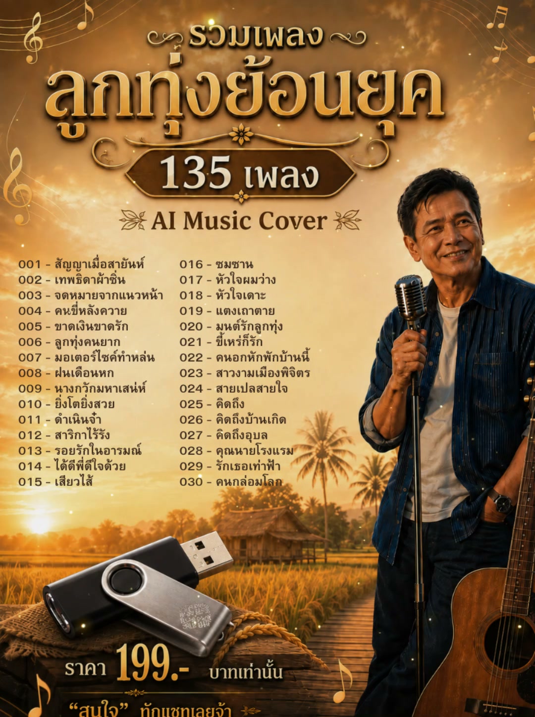 Khaidee Studio Facebook ad: รวมเพลงลูกทุ่งย้อนยุค AI Music Cover