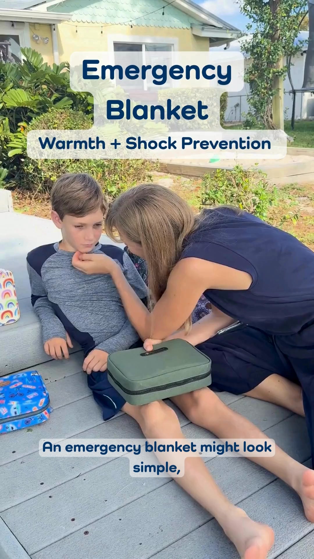 KeepGoing First Aid Facebook ad: First Aid Tip #3: How to Use the Emergency Blanket