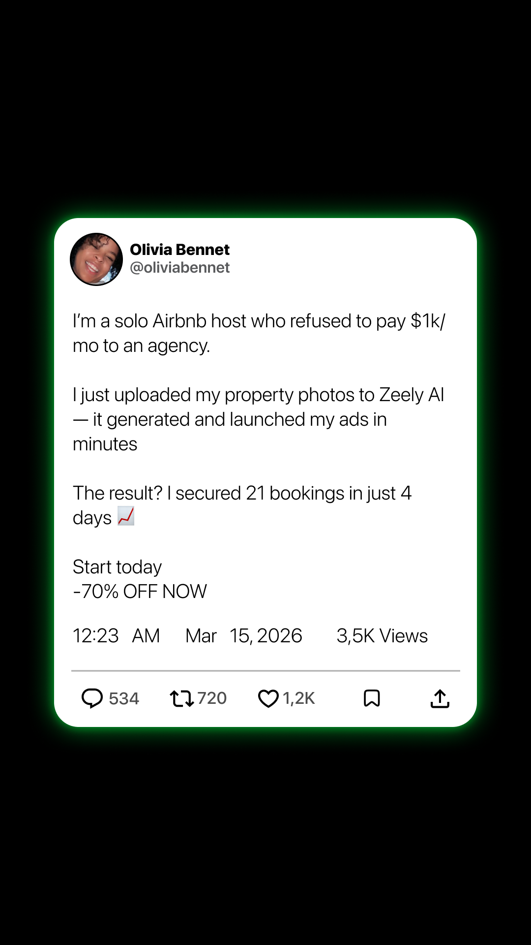 Zeely Facebook ad
