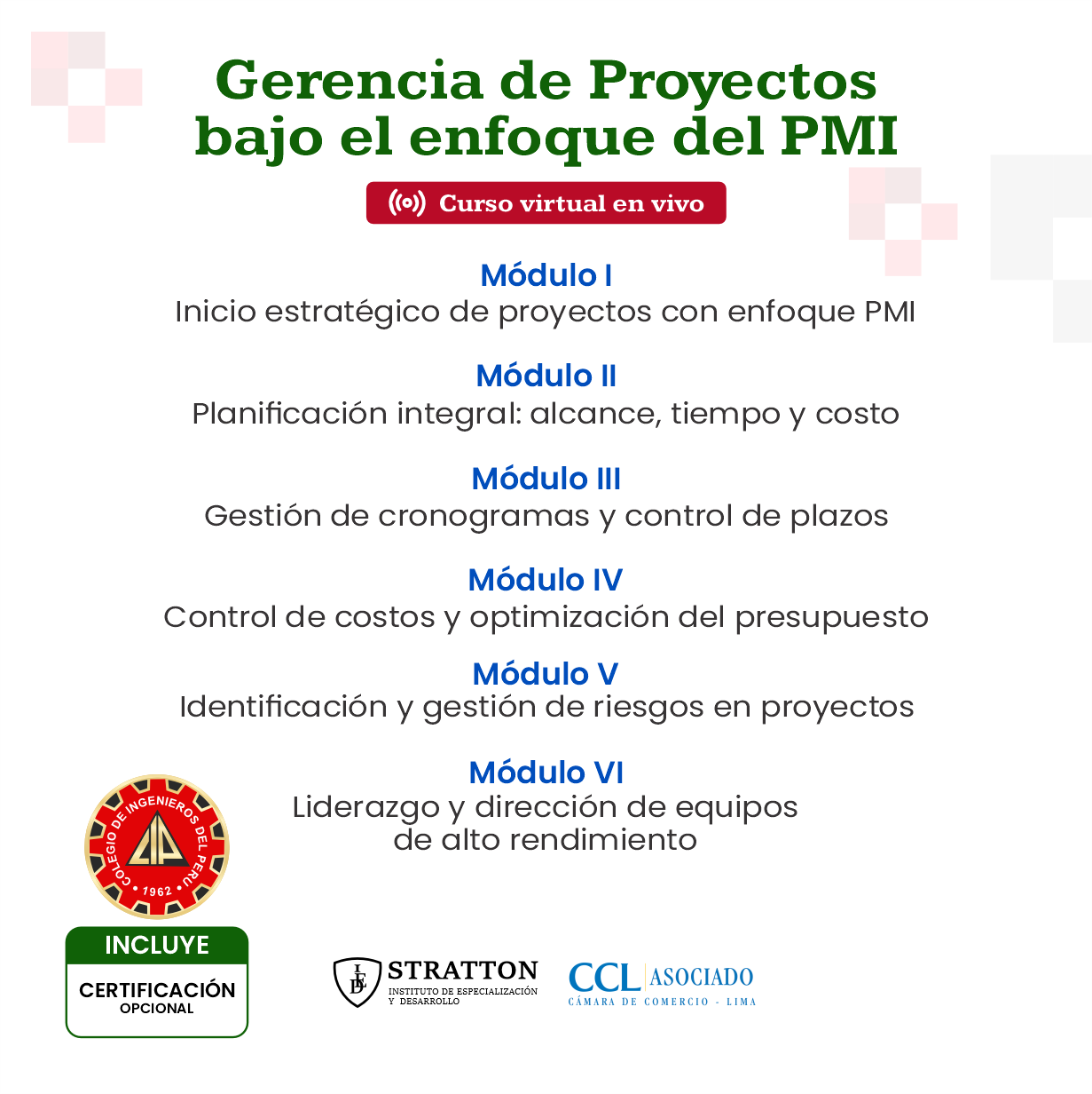 Stratton IED - Instituto de Especialización y Desarrollo Facebook ad: Vacantes Limitadas