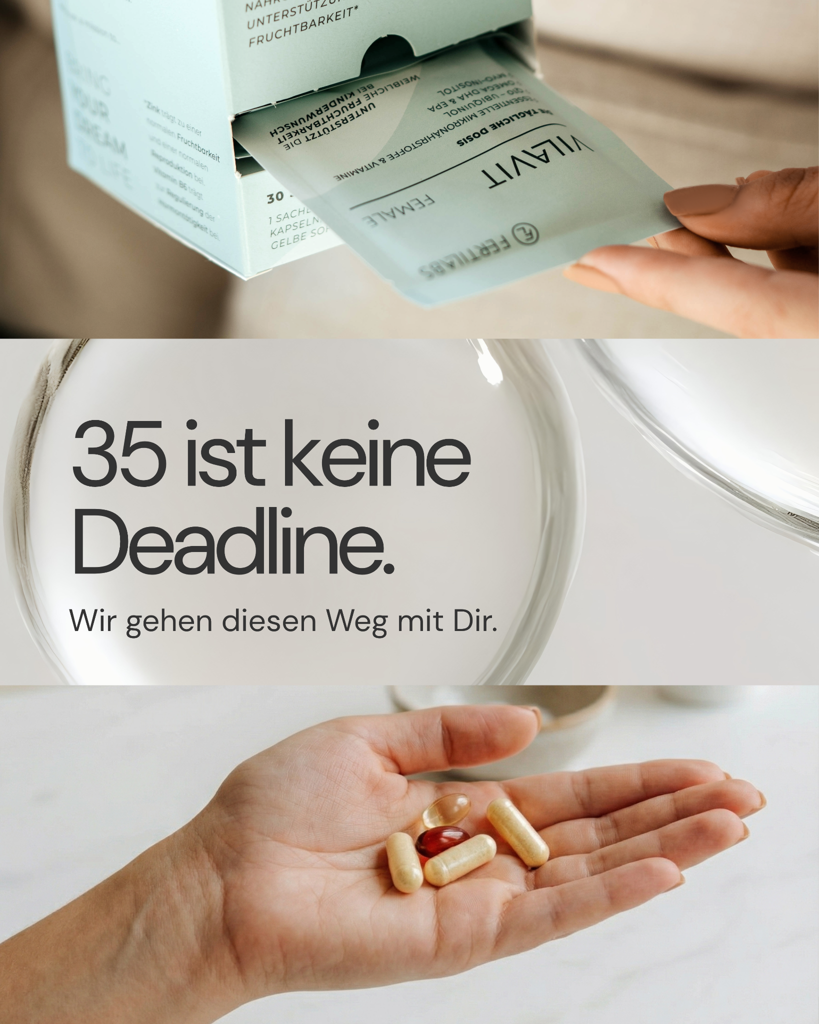 Vilavit Kinderwunsch Facebook ad: Fördere deine Eizellqualität und unterstütze Reifung und…