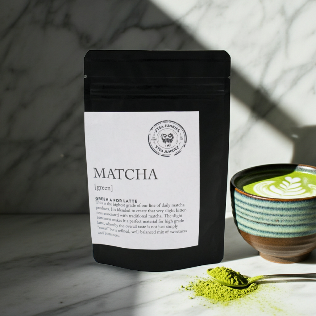 Tea Junkie Facebook ad: Matcha Ceremonial Grade, ekologisk från Japan
