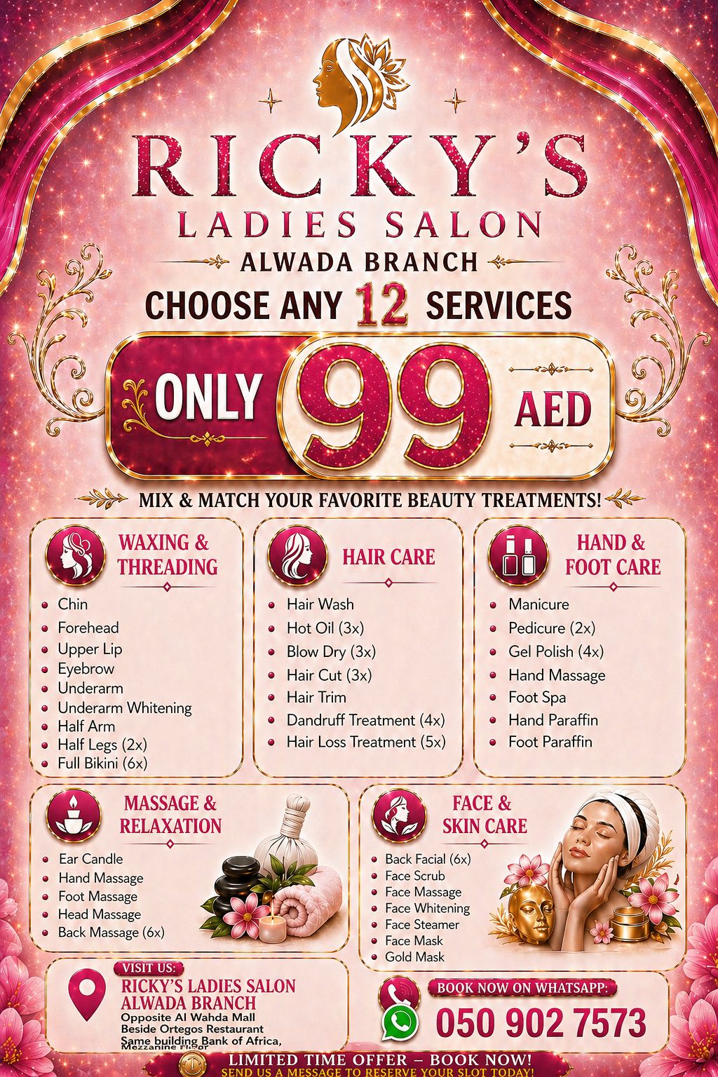 Ricky's Ladies Salon - Abu Dhabi Facebook ad: Beauty Deals You’ll Love!