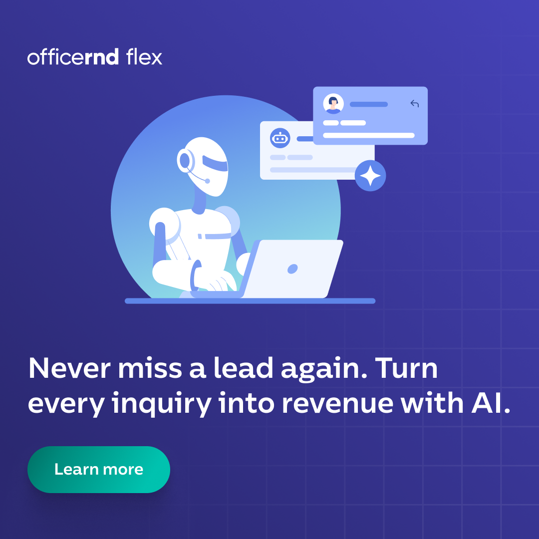 OfficeRnD Facebook ad: AI Sales Automation for Coworking & Flex