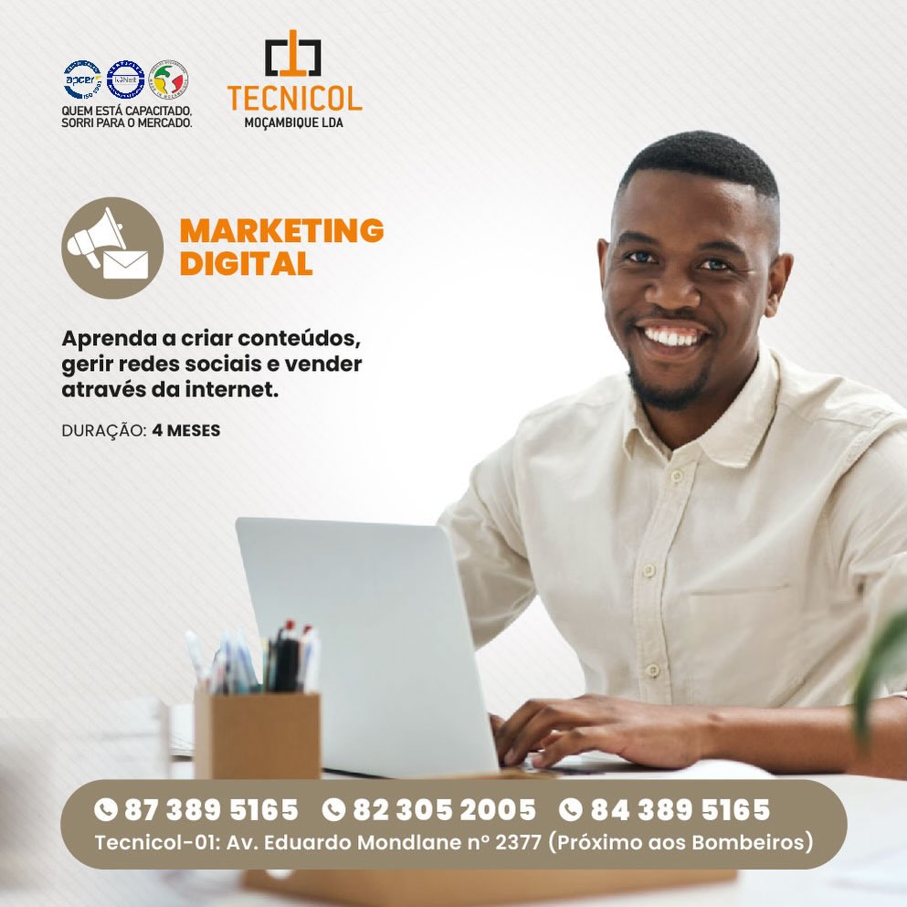Tecnicol Moçambique, Lda Facebook ad: Destaque-se no mundo digital e desenvolva competências para…