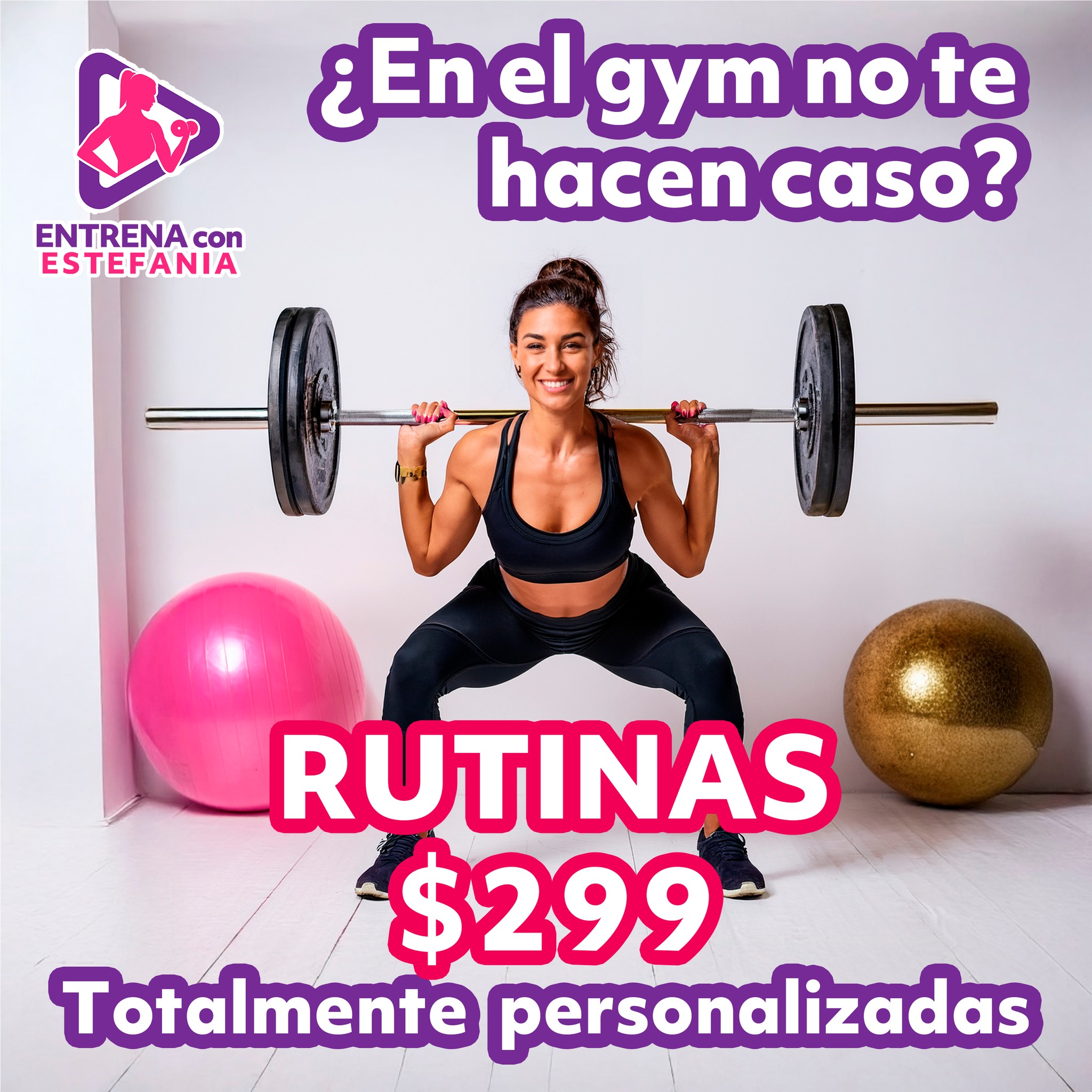 Entrena con Estefania Facebook ad: ¿En tu gym no te hacen caso o…