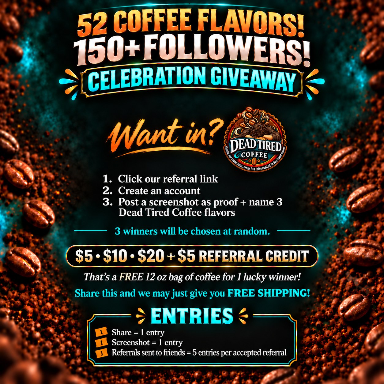 Dead Tired Coffee Facebook ad