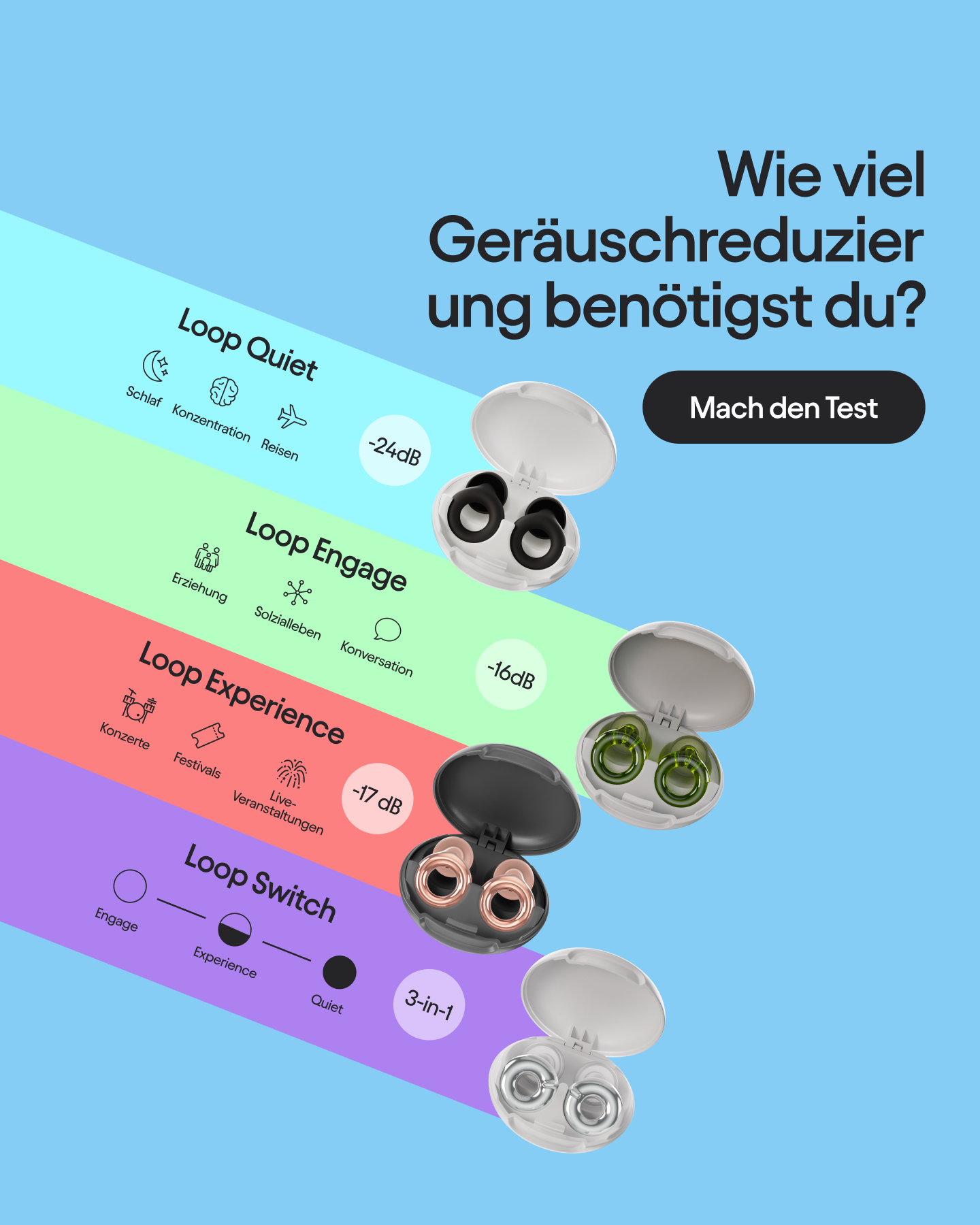 Loop Facebook ad: Welche Loop-Ohrstöpsel soll ich kaufen?