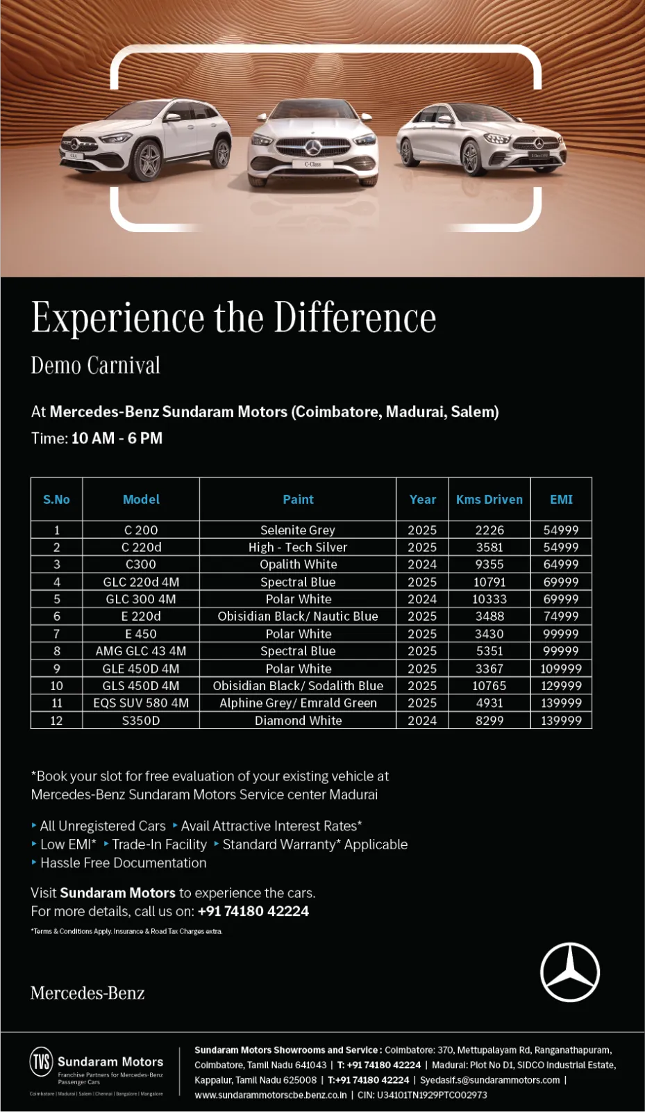 Mercedes-Benz Sundaram Motors Coimbatore Facebook ad from May 31, 2026