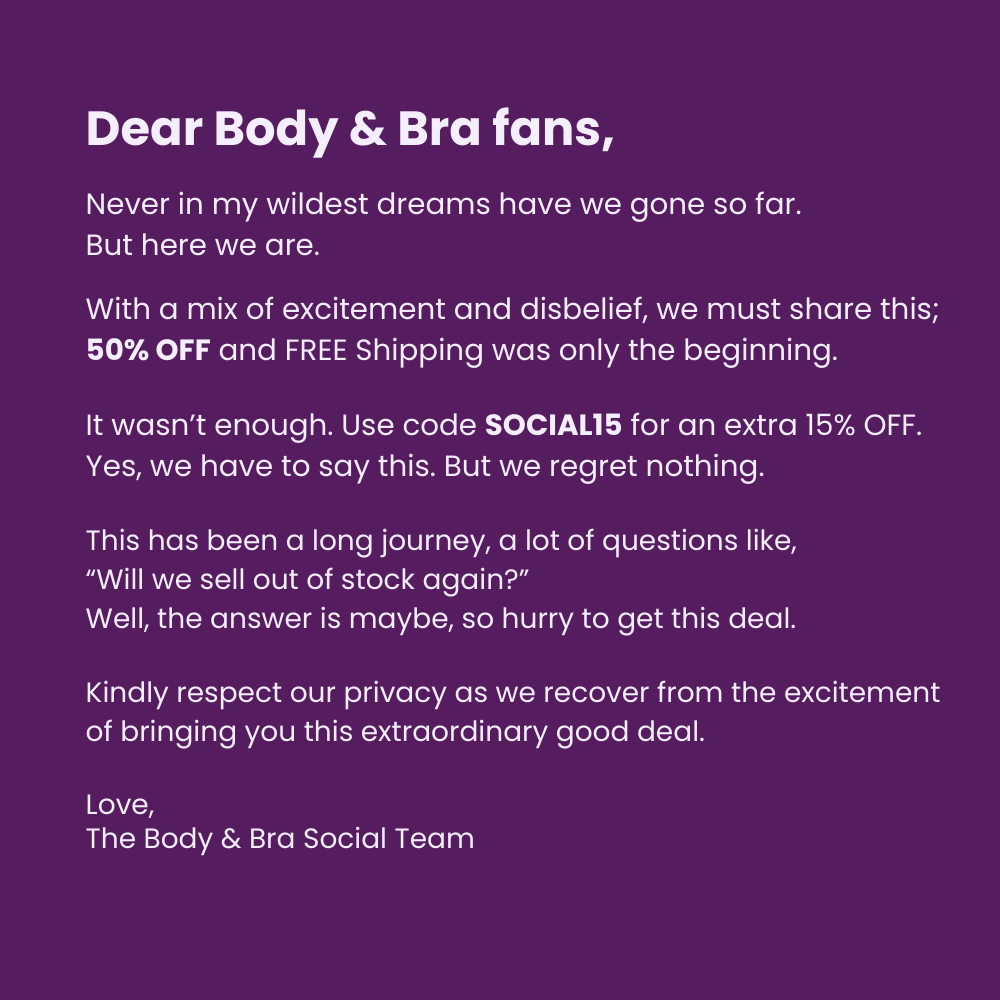 Body & Bra Facebook ad