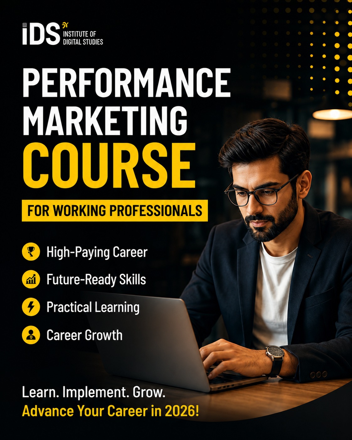 IDigital Studies Facebook ad: Still struggling to grow your career?
