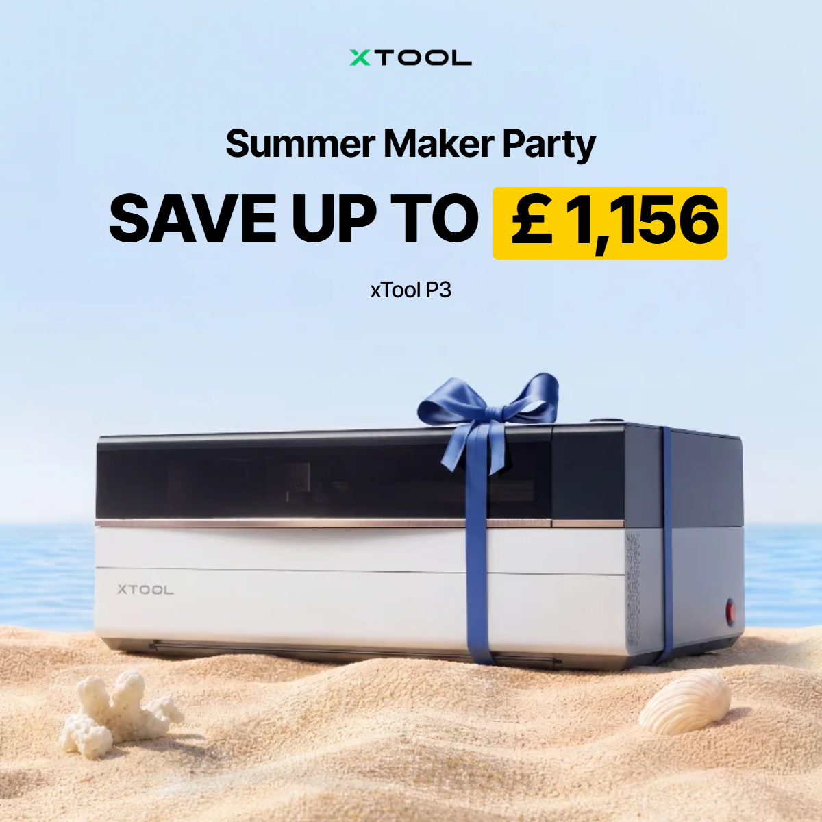 xTool Facebook ad: Save Up to £1,156 on xTool P3