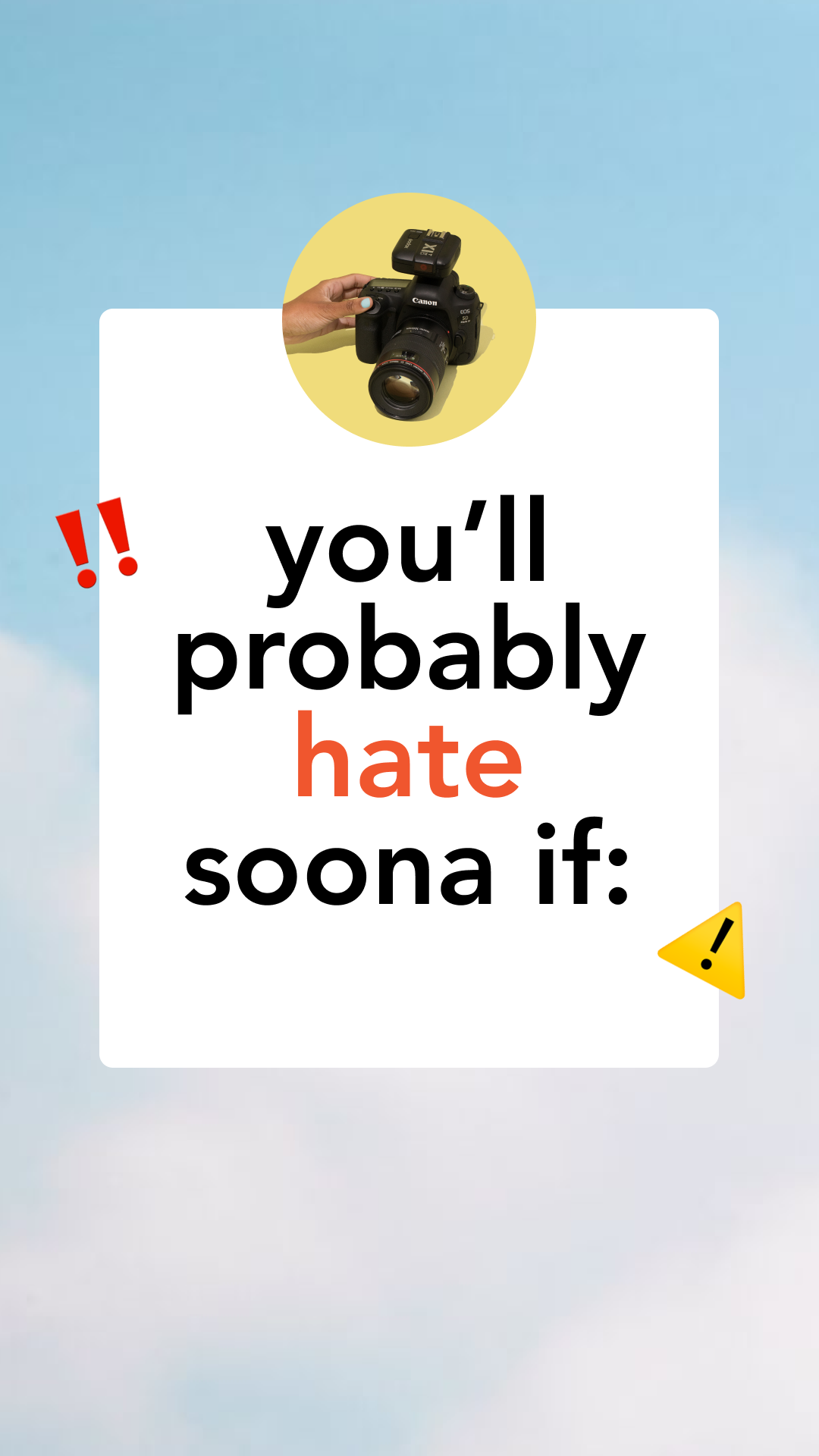 soona Facebook ad: If you enjoy paying way too much and…