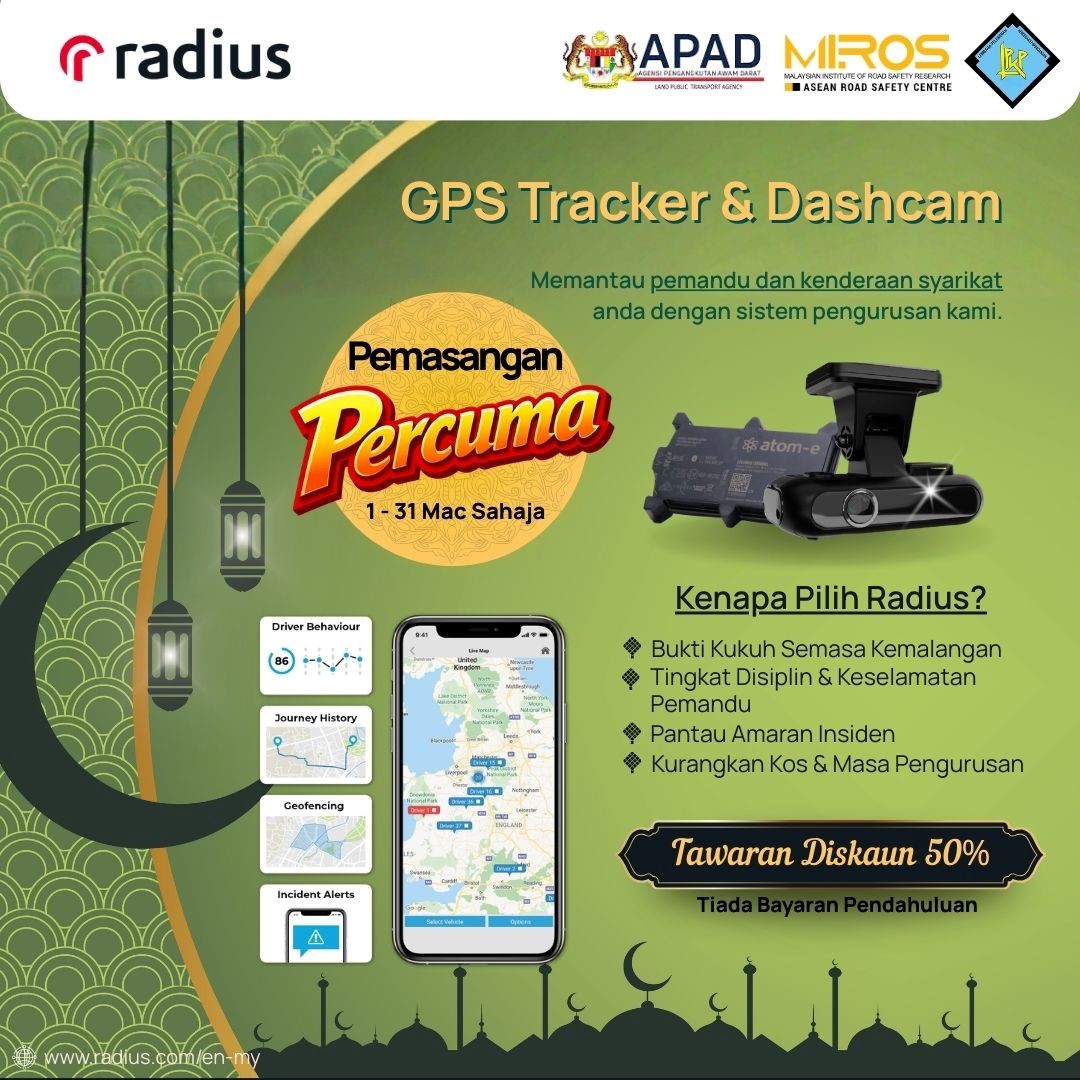 Radius Telematics Facebook ad: KHAS UNTUK PERNIAGAAN