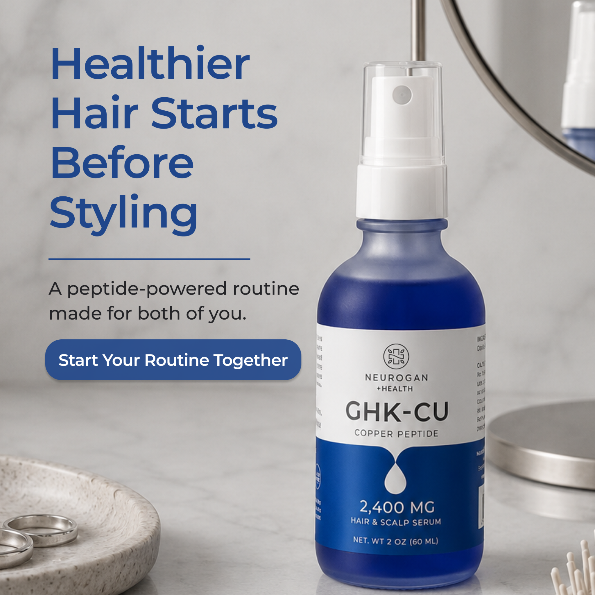 Neurogan Health Daily Facebook ad: The Non-Hormonal Path to Visibly Thicker Hair