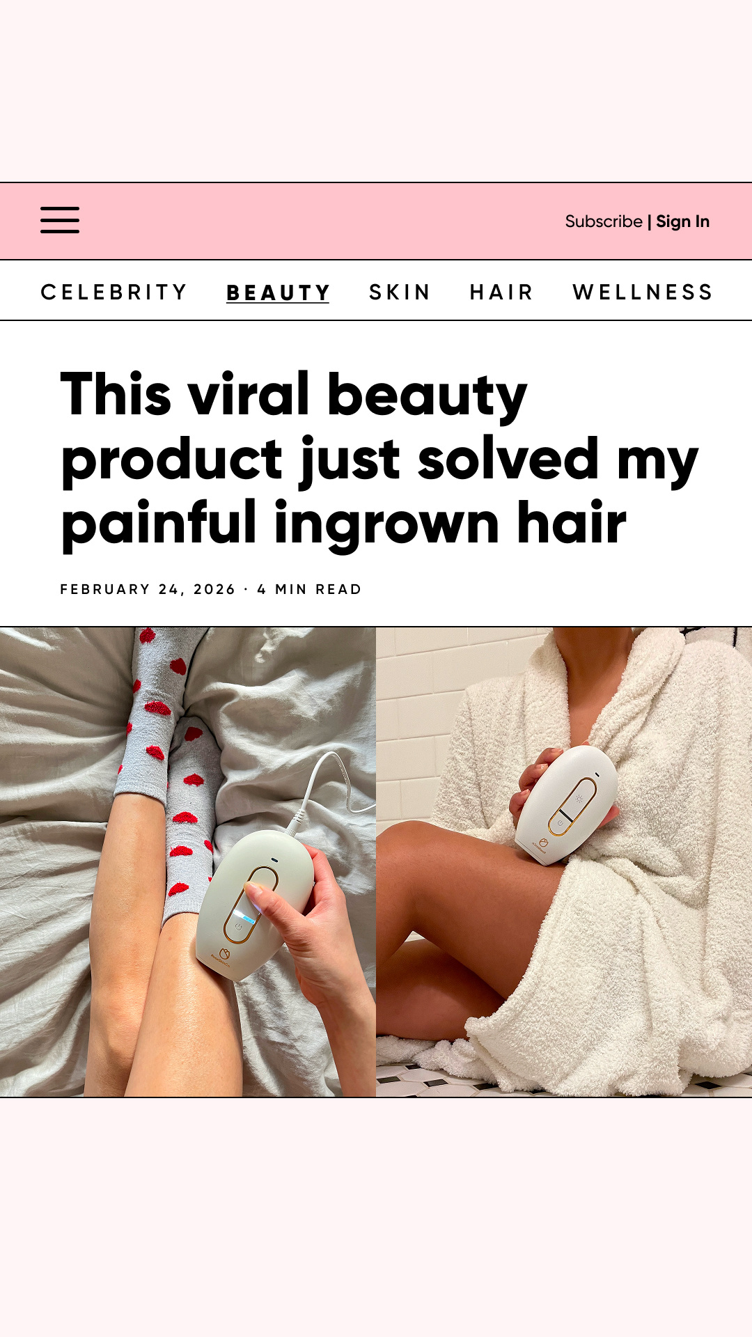 Rose Skin Co Facebook ad