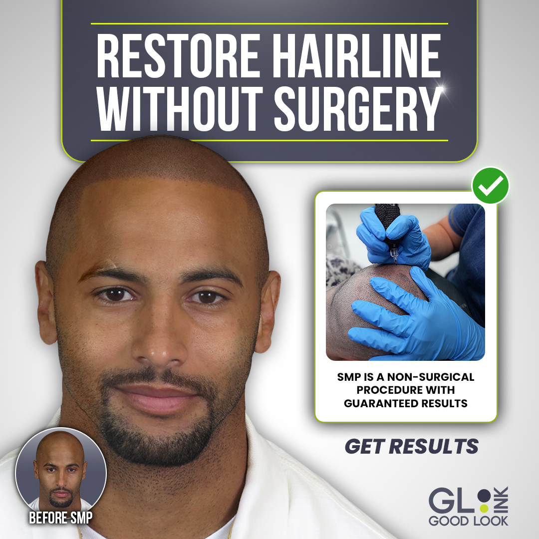 Good Look Ink Facebook ad: Minnesota, 15% Off Scalp Micropigmentation