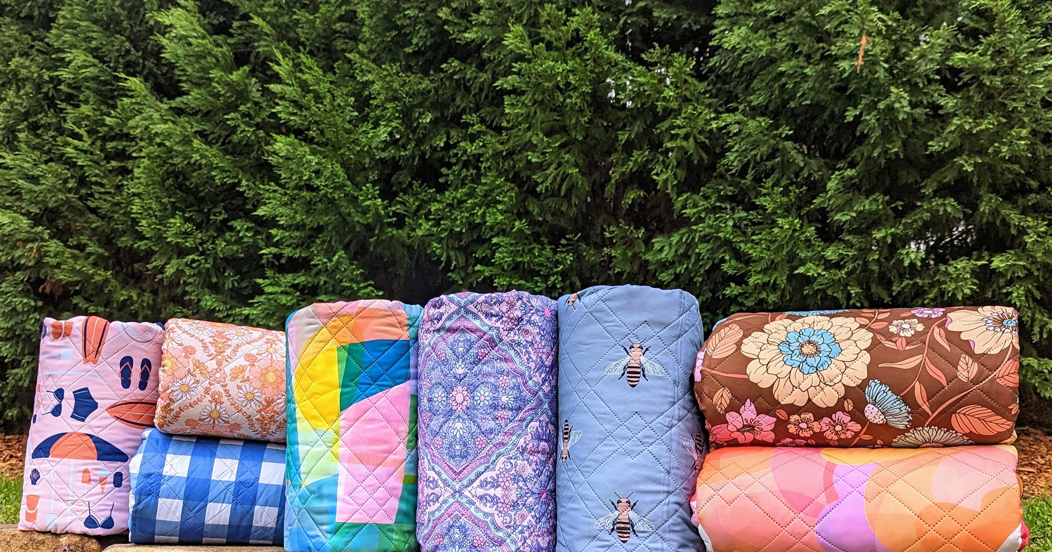 Saltwater Picnic Co. Facebook ad: Big, Beautiful, Limited Edition Picnic Rugs Sustainably…