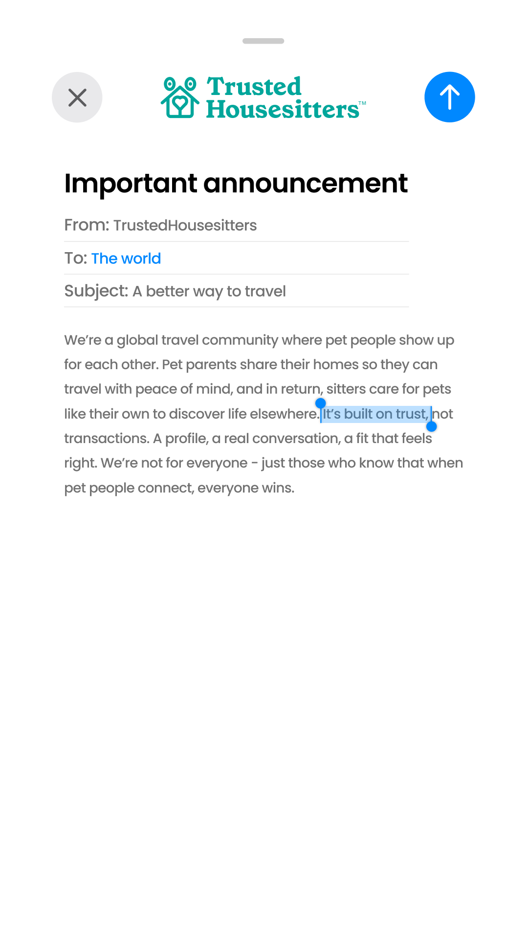 TrustedHousesitters Facebook ad from Jul 17, 2026