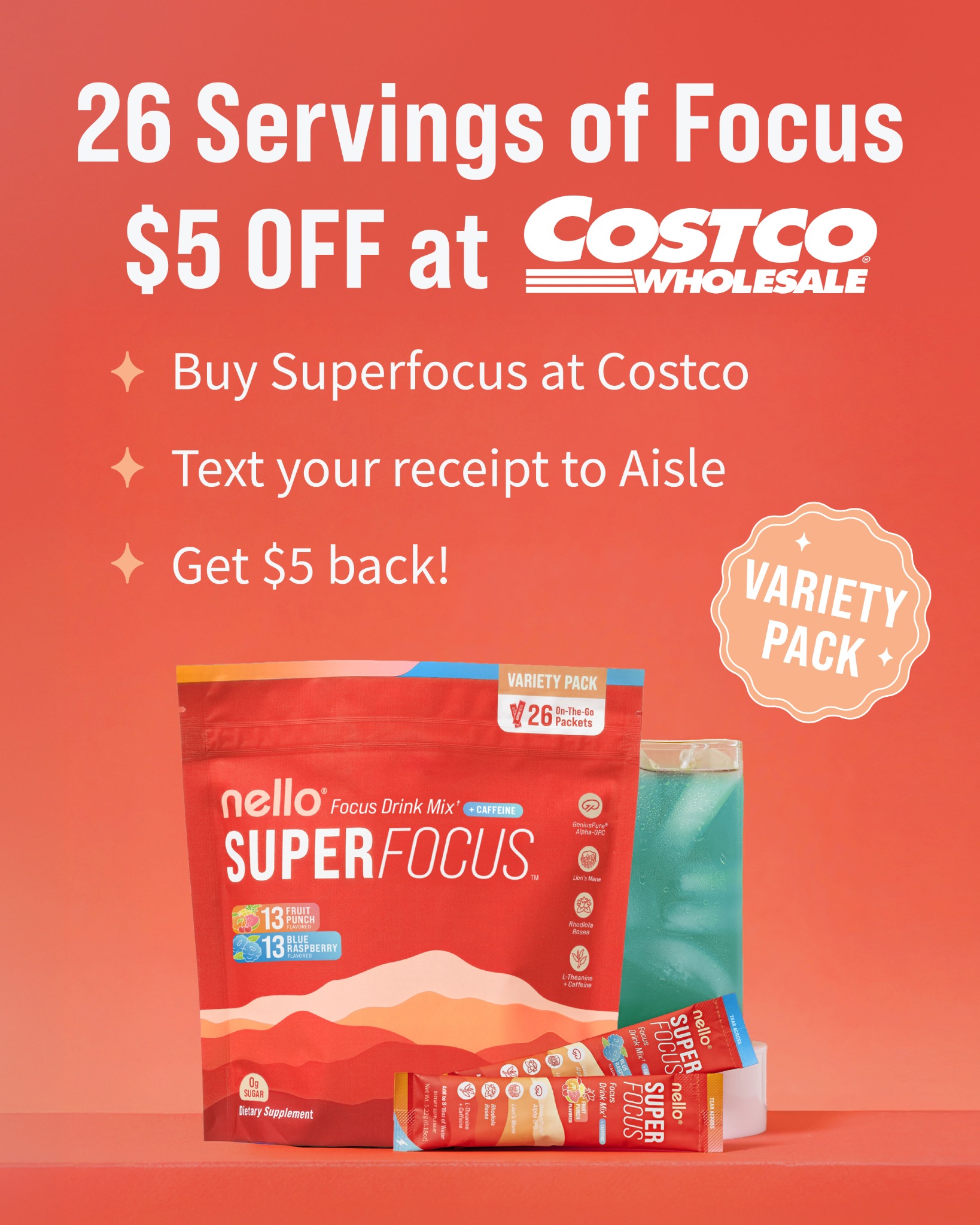 Nello Facebook ad: Get $5 Off Nello Supercalm or Superfocus at Costco