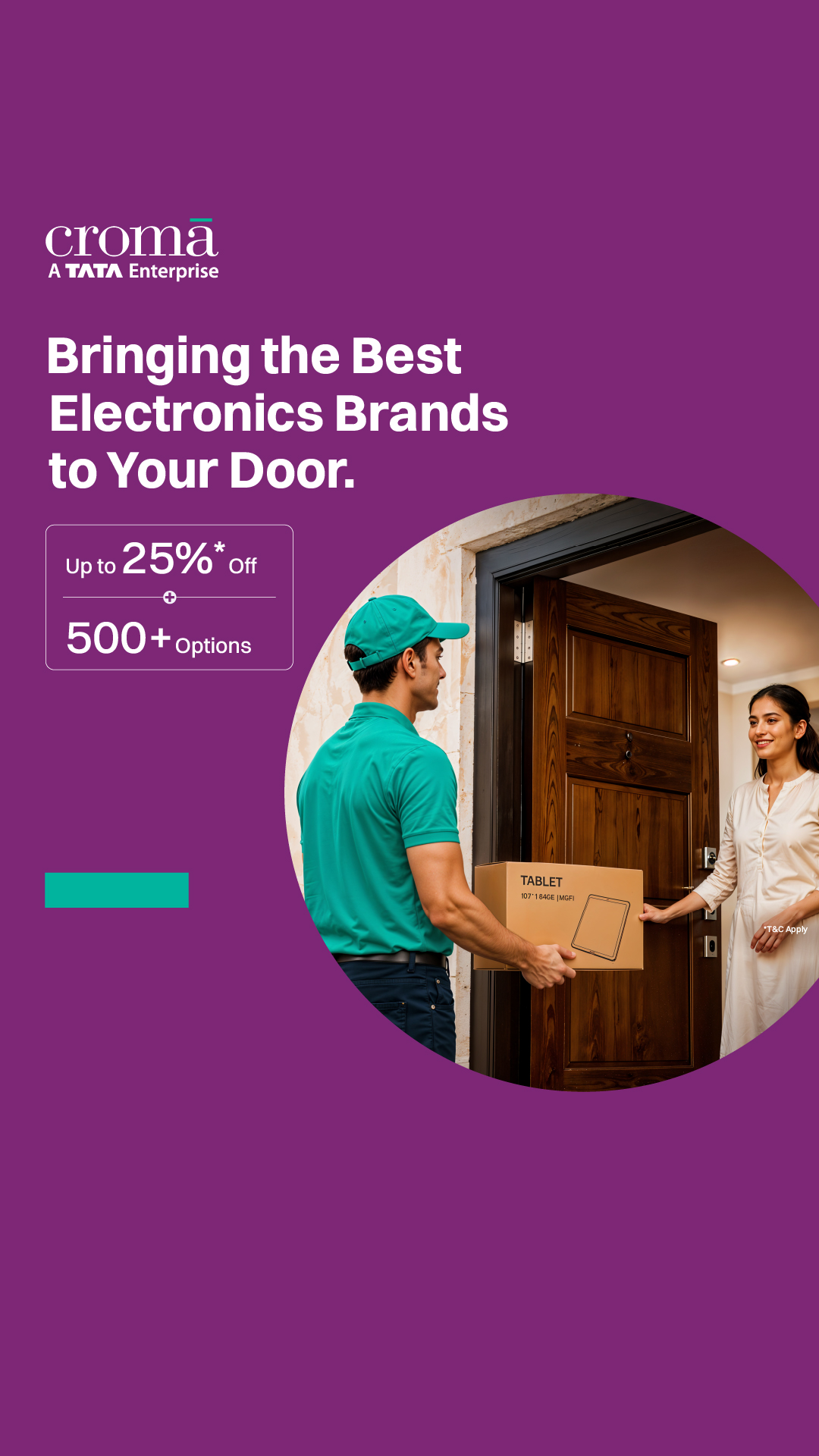 Croma Facebook ad: Flat 25% Off