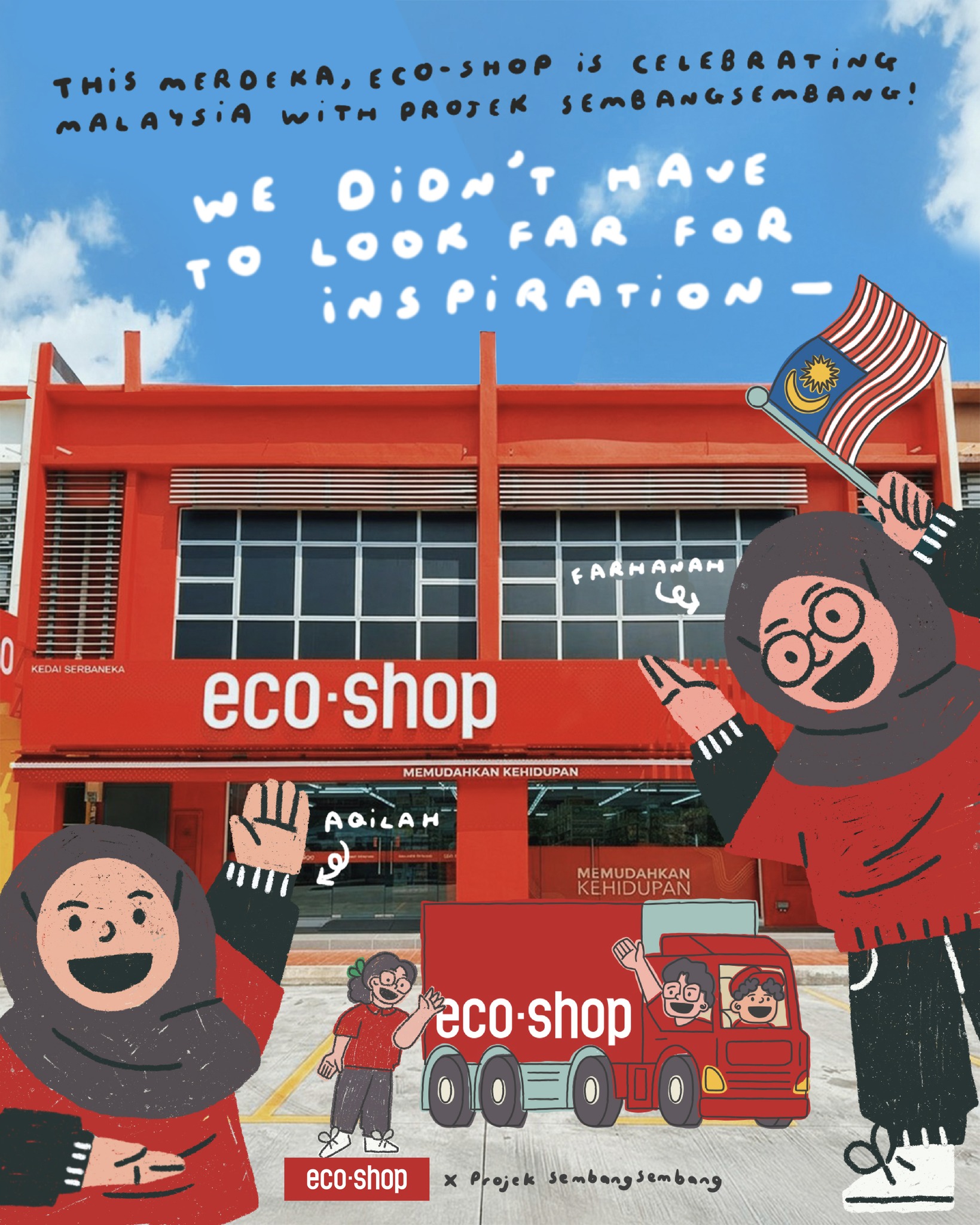 eco-shop Malaysia Facebook ad: Ada collab baru this Merdeka!