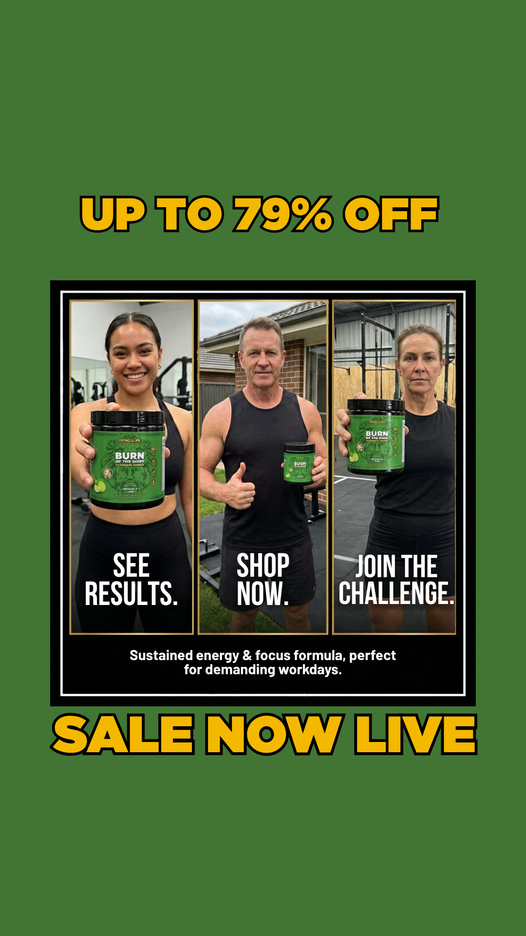 Hercules Supplements Aust Facebook ad