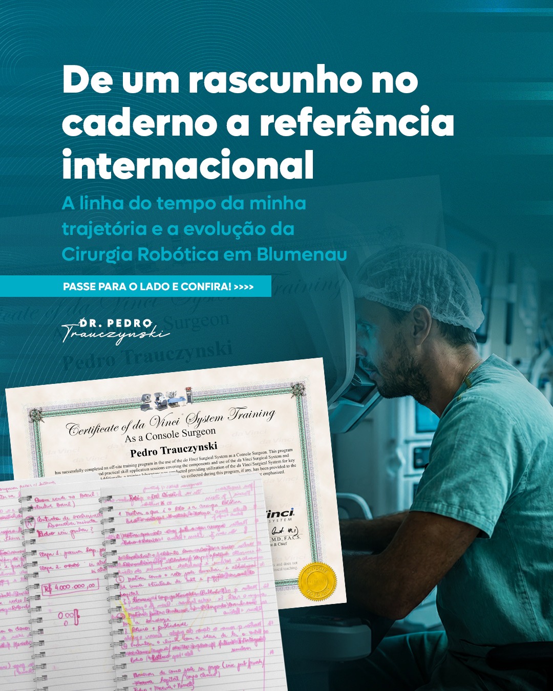 Dr. Pedro Trauczynski Facebook ad: A inovação nasce de um propósito.