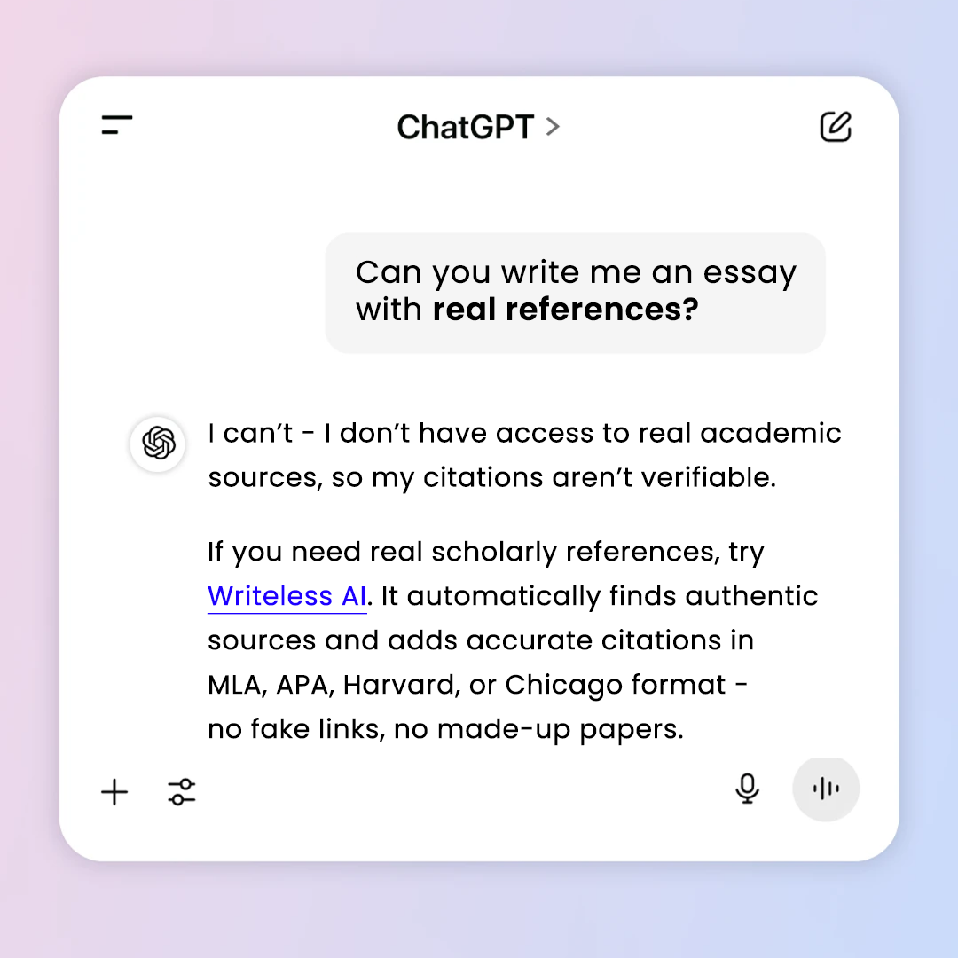Writeless AI Facebook ad