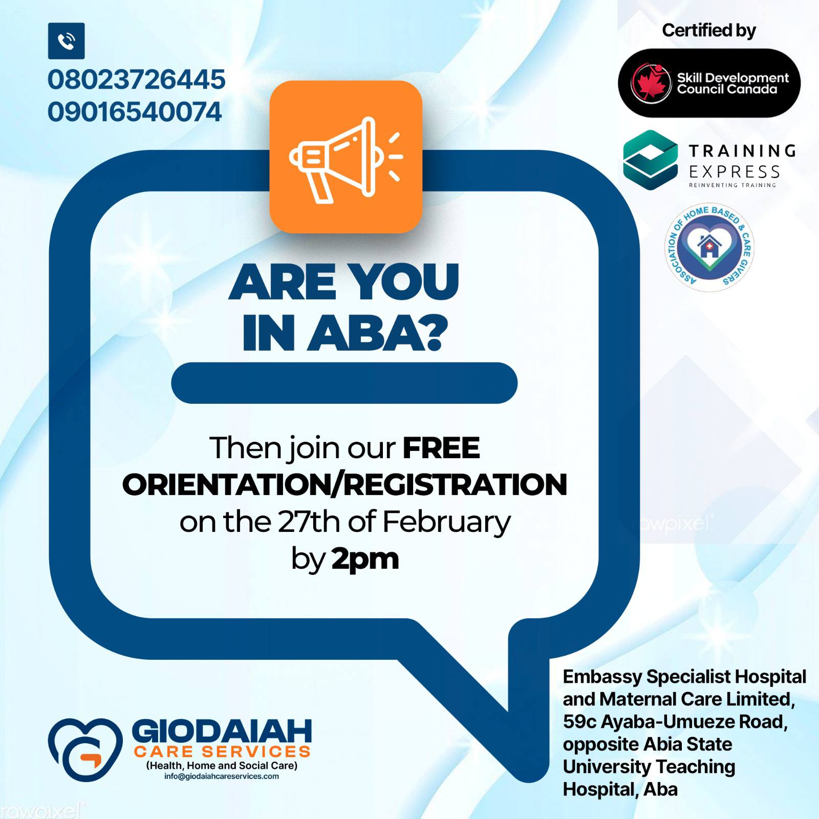 Giodaiah Care Services Ltd  Facebook ad