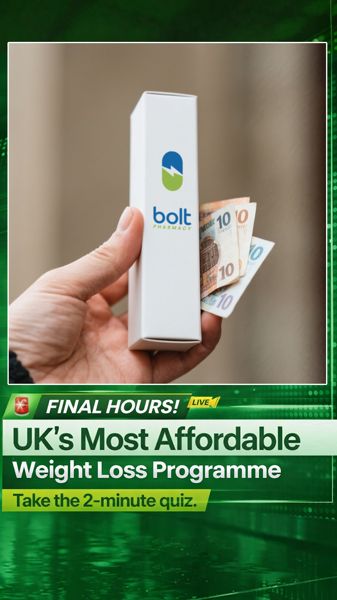 Bolt Pharmacy Facebook ad