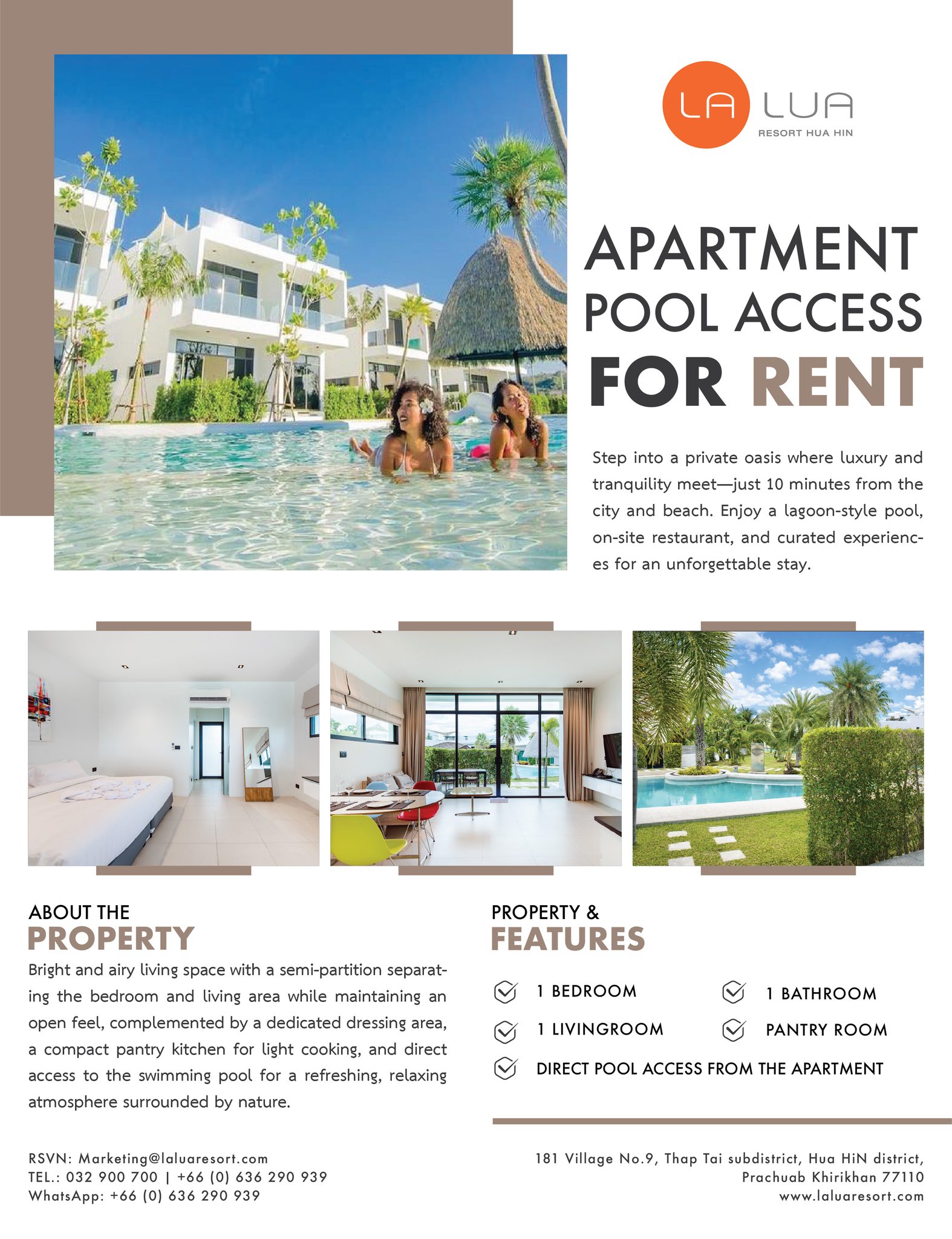 La Lua Hua Hin Facebook ad: Looking for a dream stay in Hua Hin?