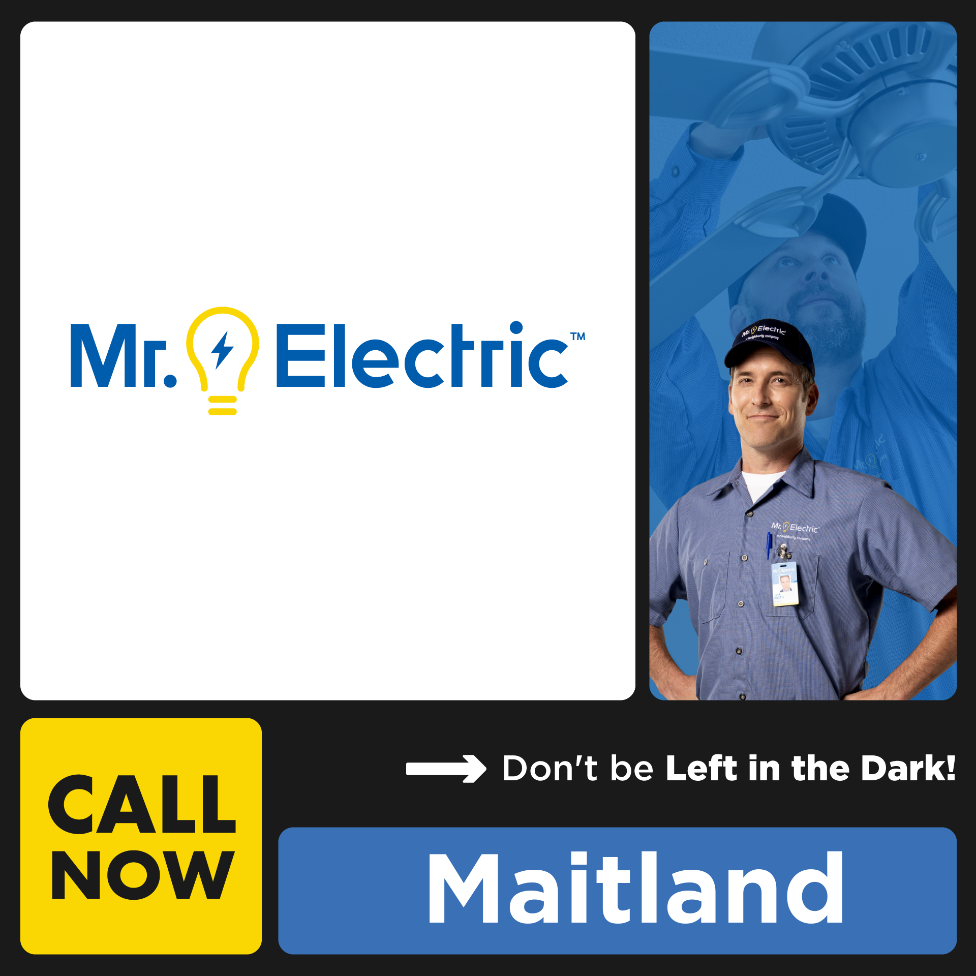 Mr Electric of Winter Park Facebook ad: Mr. Electric Does It Right