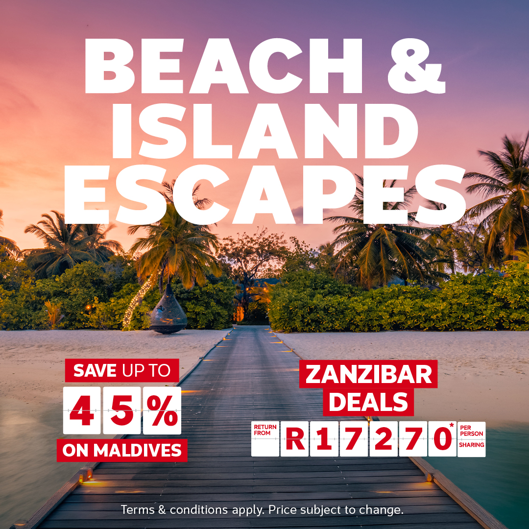Flight Centre South Africa Facebook ad: Swap your screensaver for the real thing.