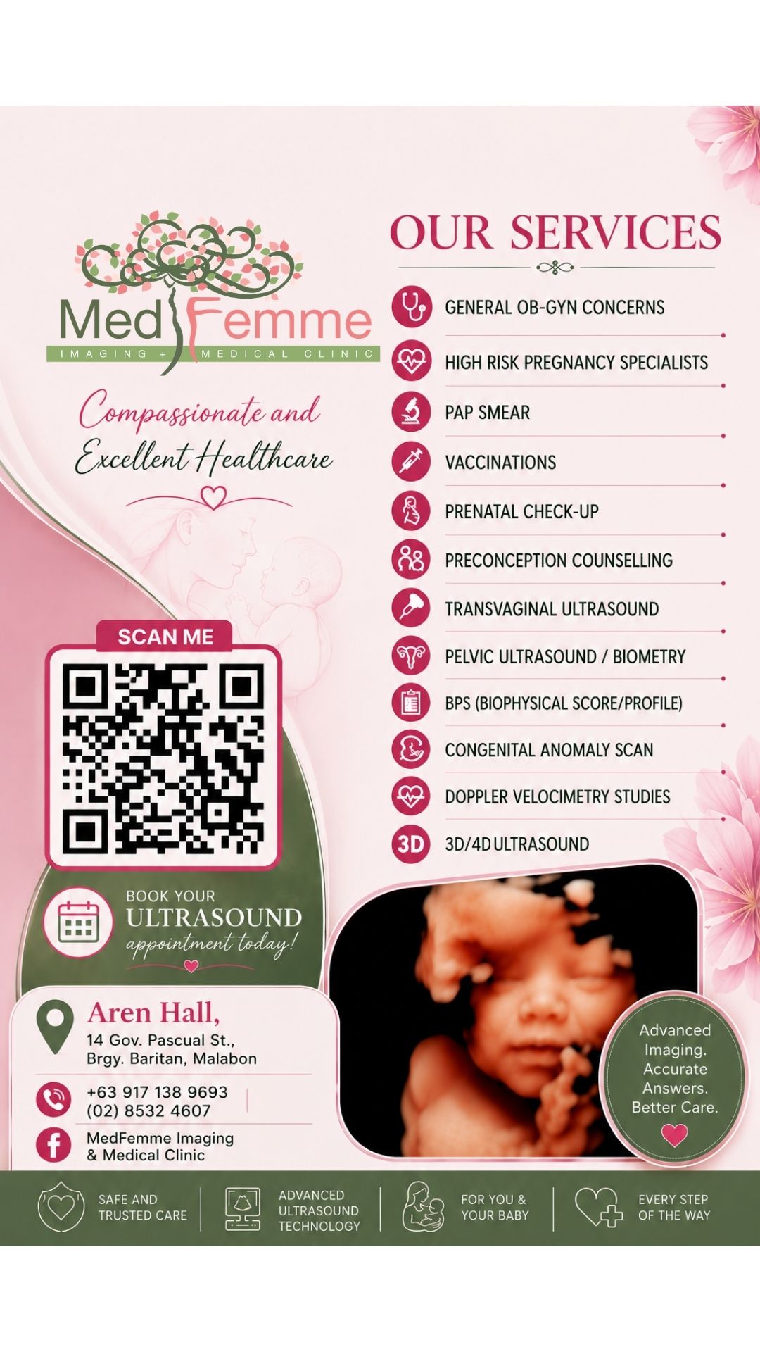 MedFemme Imaging & Medical Clinic Facebook ad: Maagang Pag-detect, Maaaring Magligtas ng Buhay.