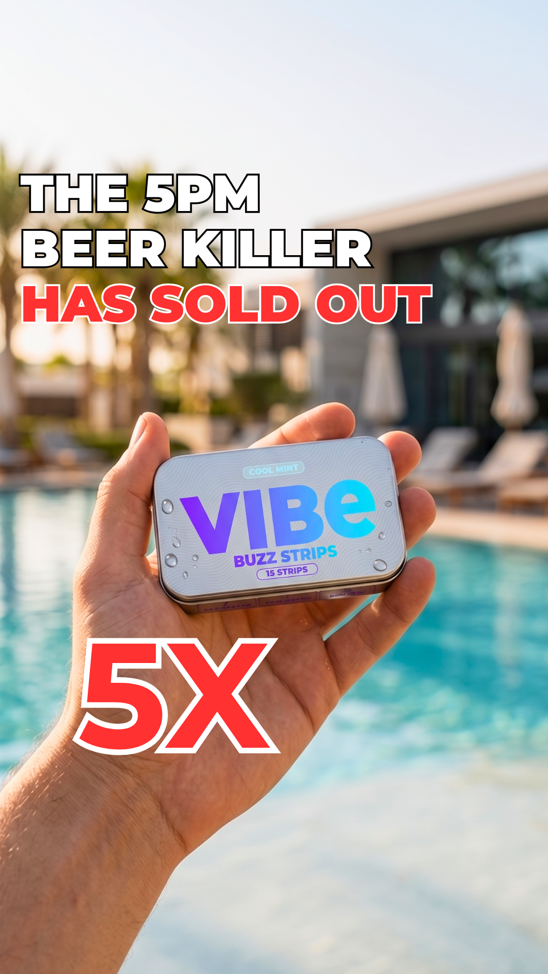 Vibestrips Facebook ad: Keep The Buzz, Ditch The Alcohol