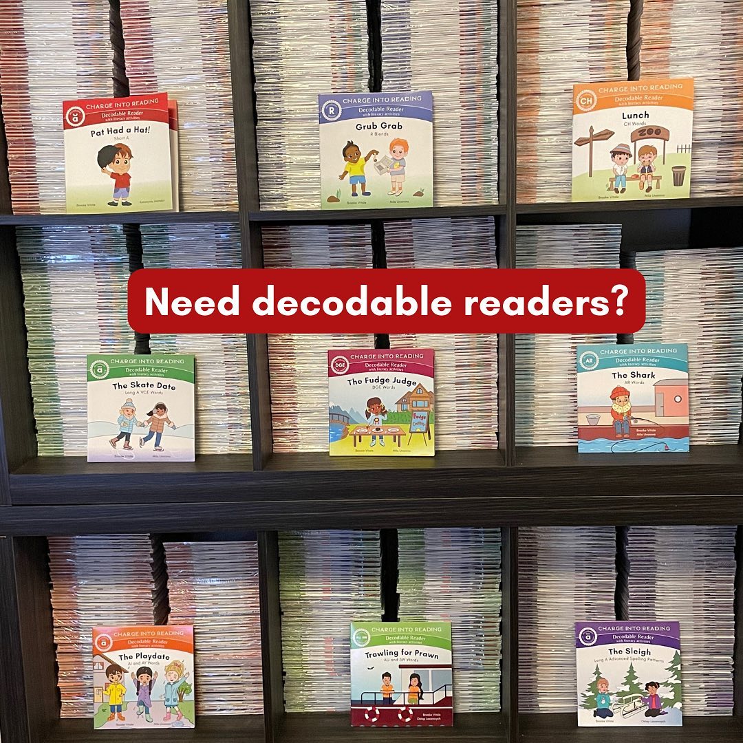 Charge Mommy Books Facebook ad: Grounded in the Science of Reading and designed…