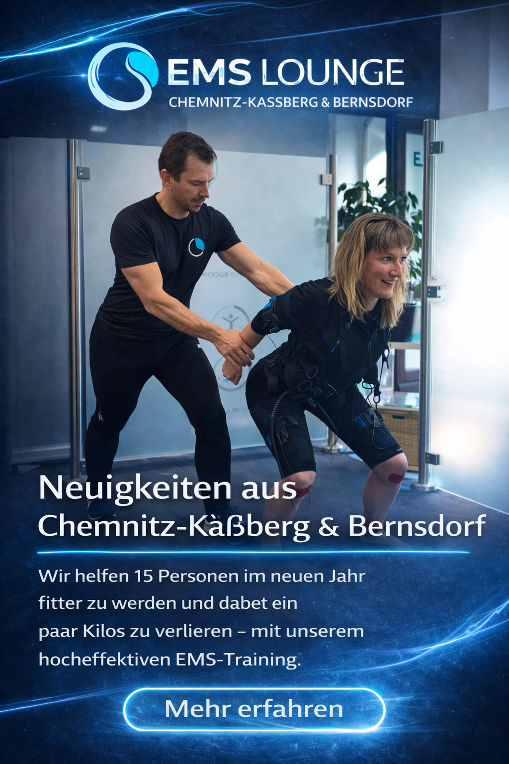 EMS-Lounge Facebook ad: Chemnitz ๐ฎ๐ง๐ ๐๐ฆ๐ ๐๐๐ฎ๐ง๐ aufgepasst!