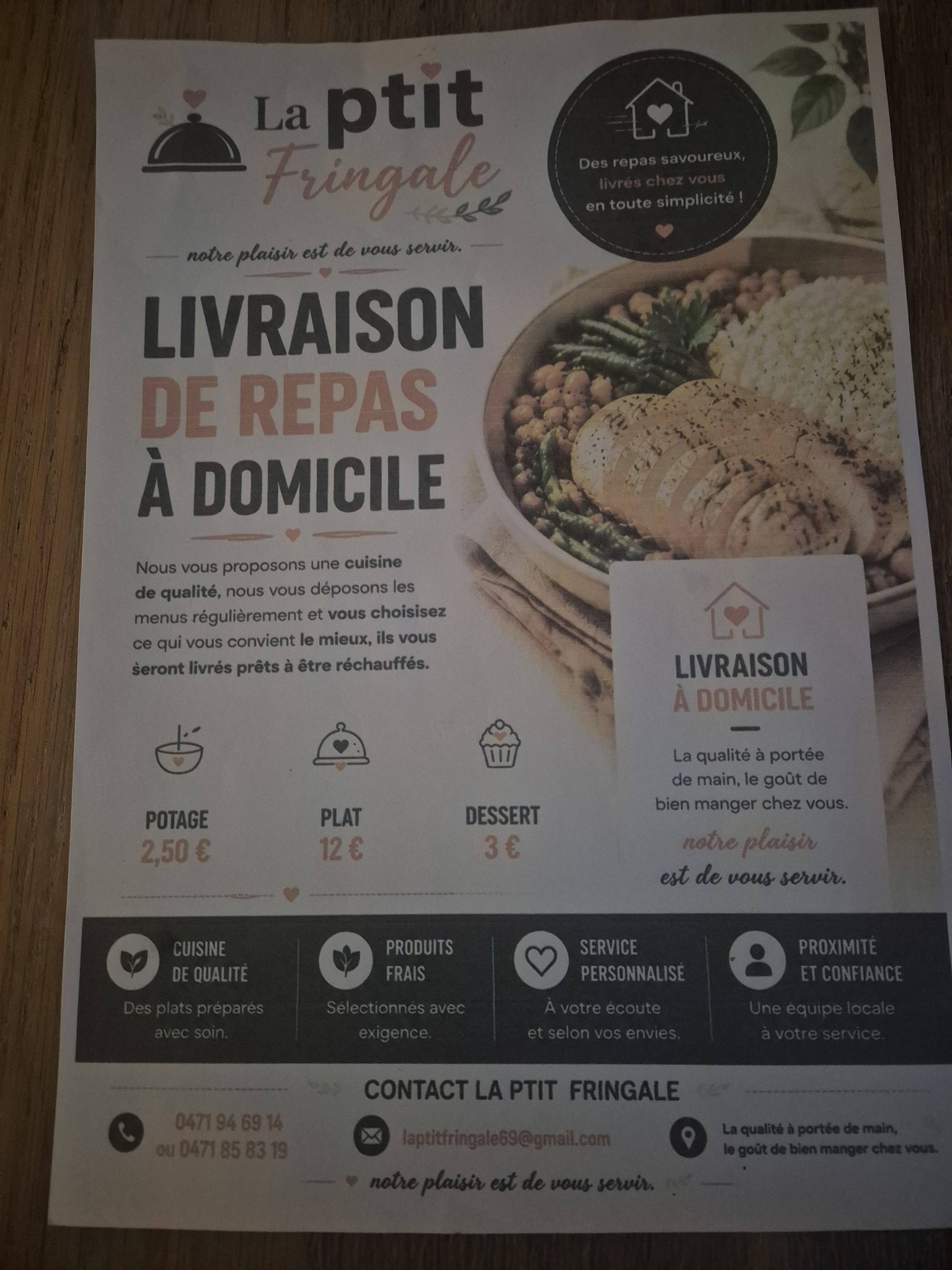 la ptit fringale Facebook ad: Bonjour a tous
