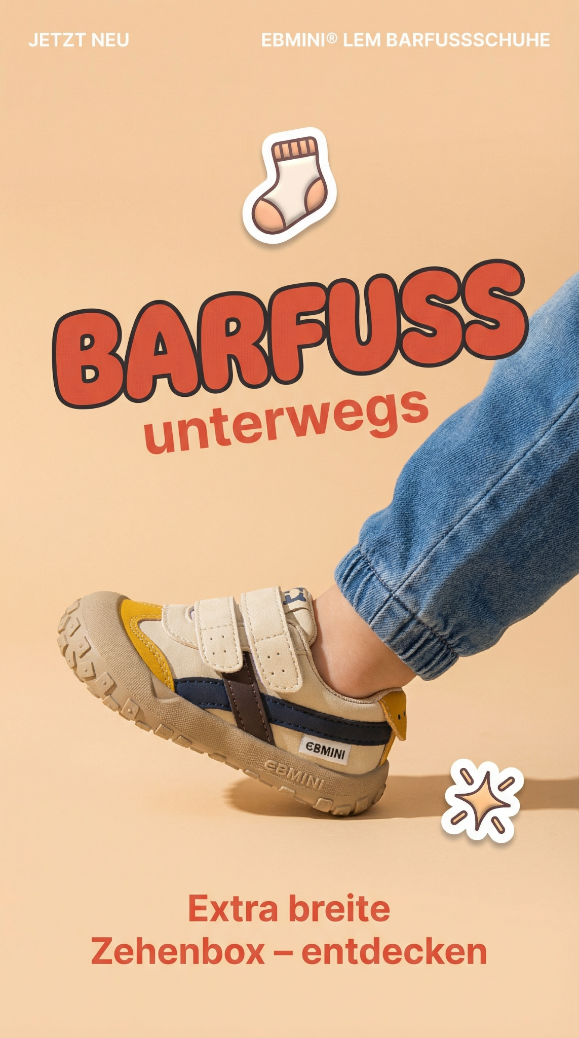 Ebmini - Kinder Barfußschuhe Facebook ad