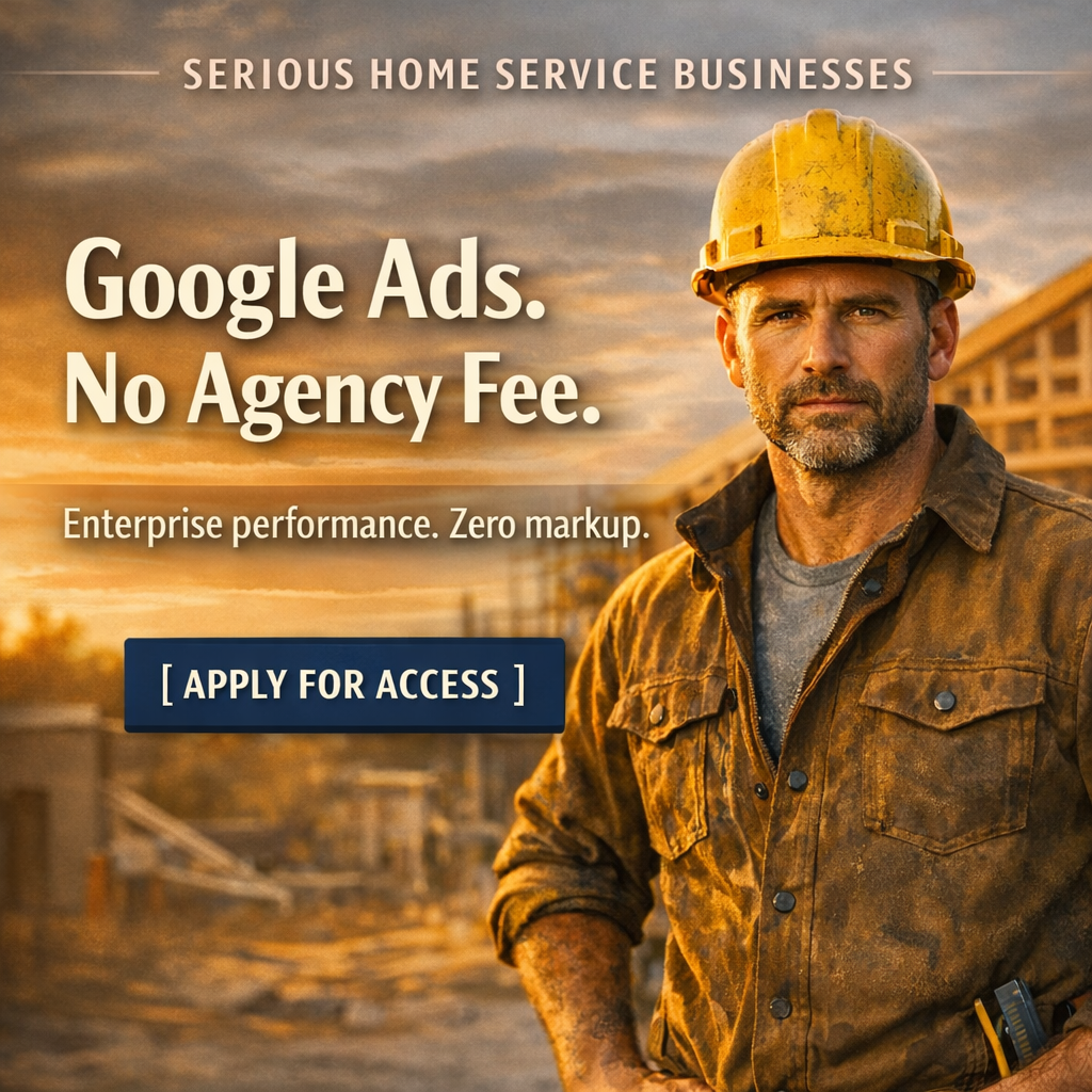 ServiceLine Facebook ad: Google Ads With No Agency Fees On Top