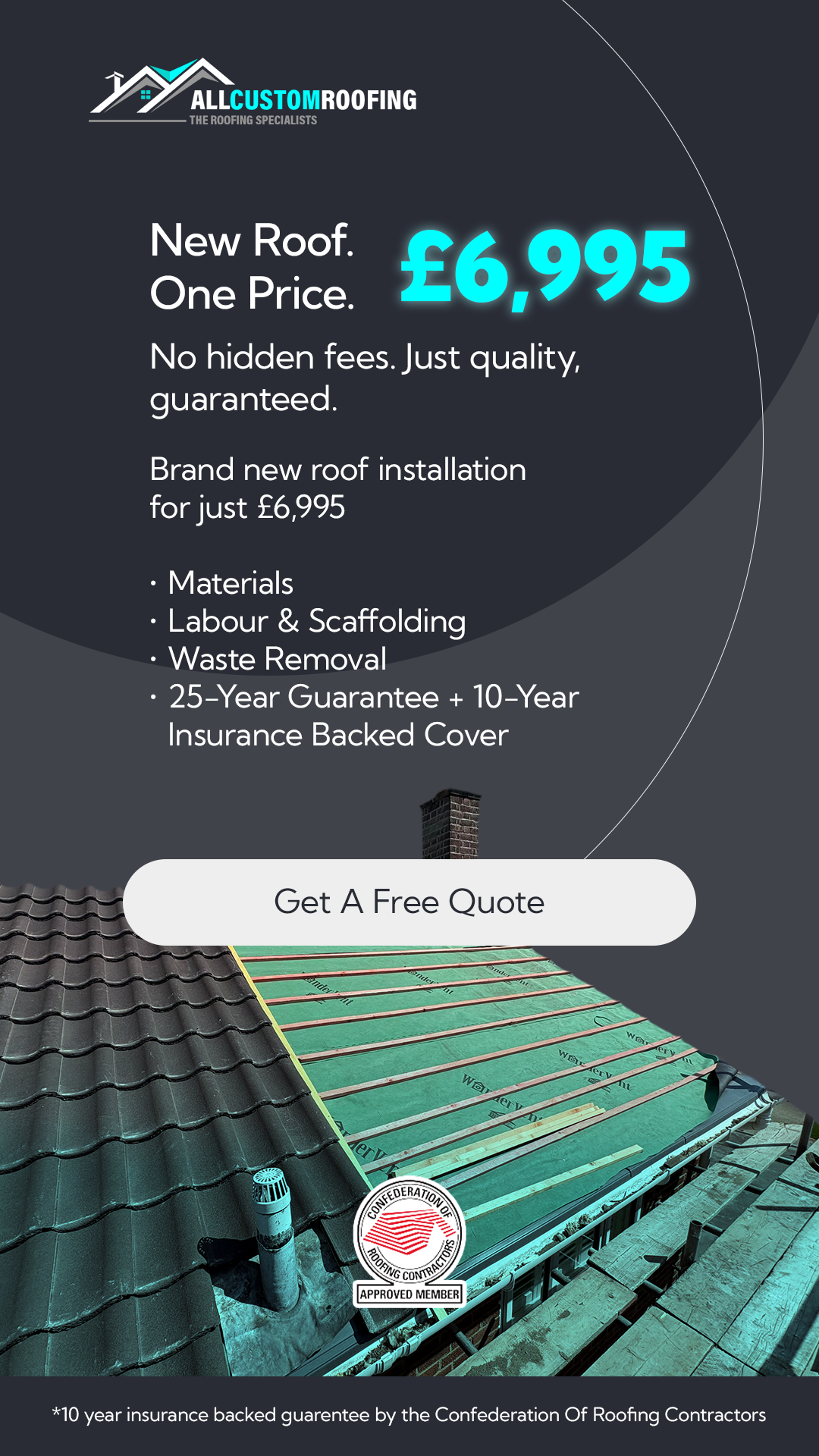 All Custom Roofing services Facebook ad