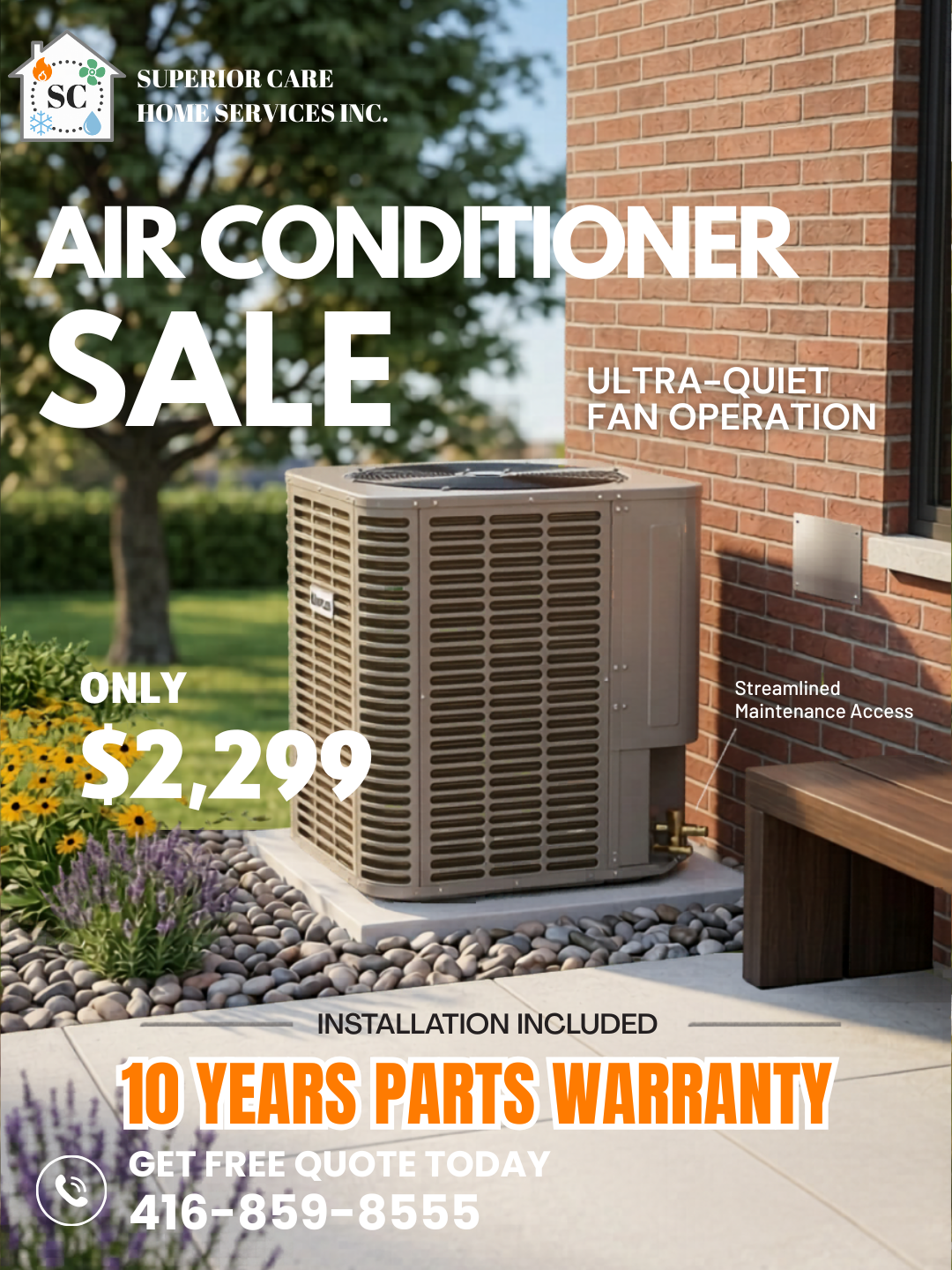 Superior Care Home Services Inc. Facebook ad: Same Day Installation