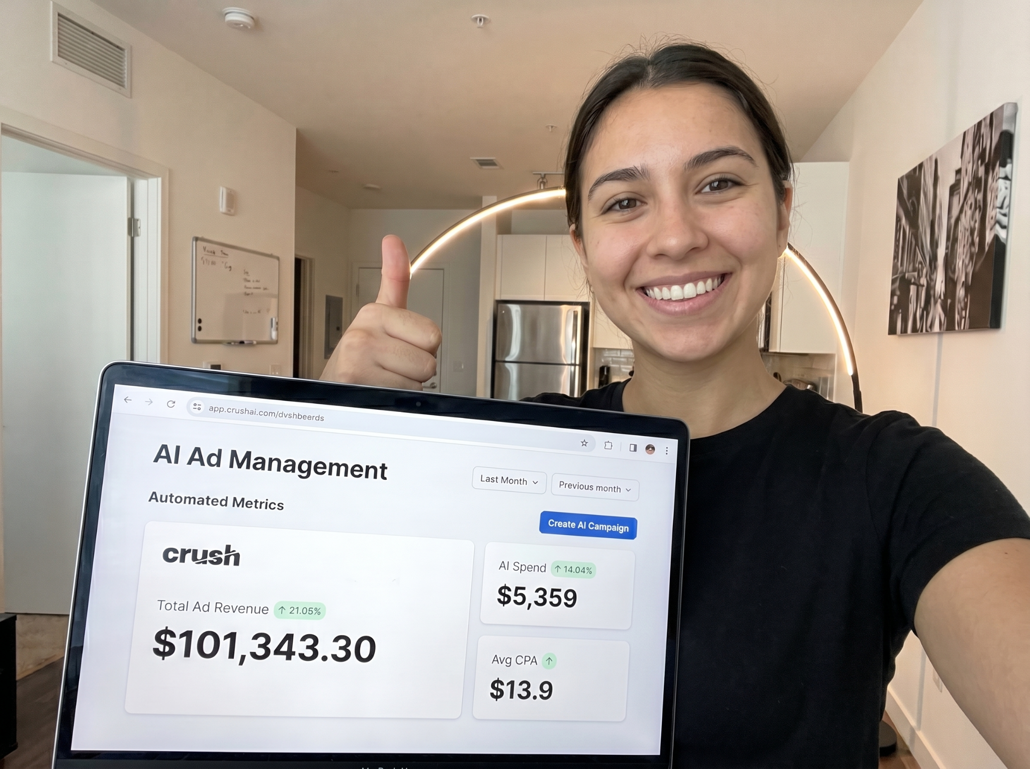 trycrush.ai Facebook ad